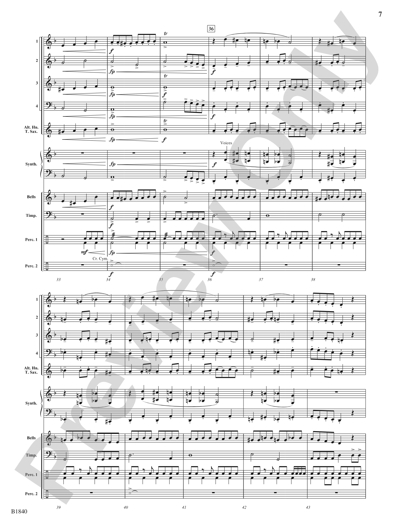 Dark Ride: Flexible Band/String Ensemble Score & Parts