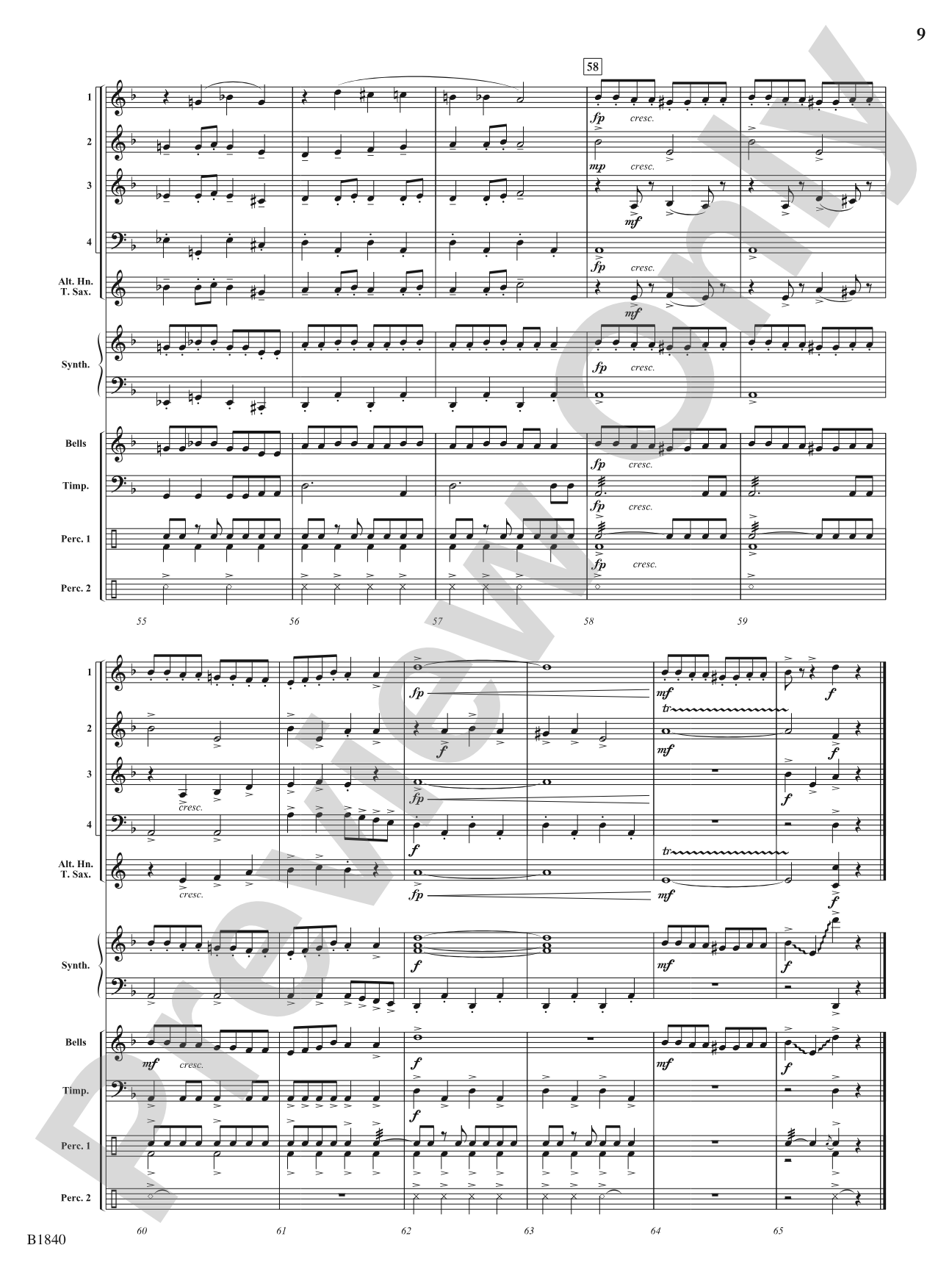 Dark Ride: Flexible Band/String Ensemble Score & Parts