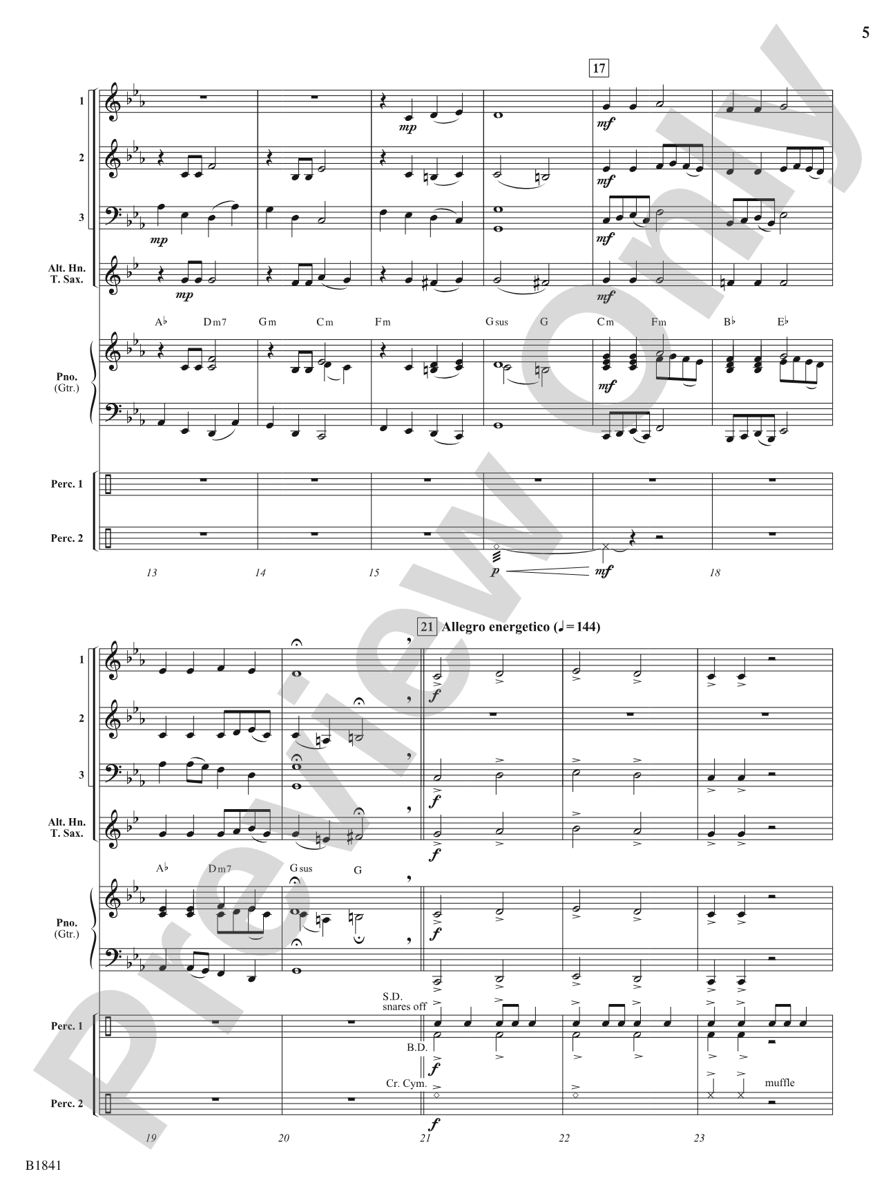 Chorale and Mystic Chant: Flexible Band/String Ensemble Score & Parts