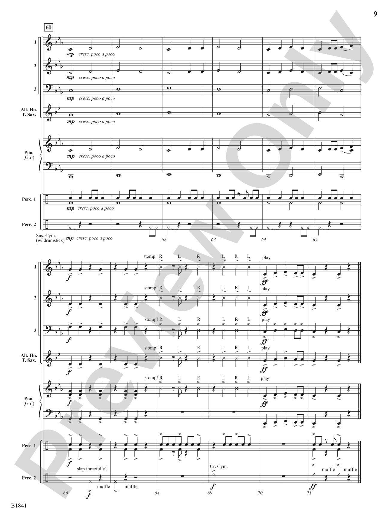 Chorale and Mystic Chant: Flexible Band/String Ensemble Score & Parts