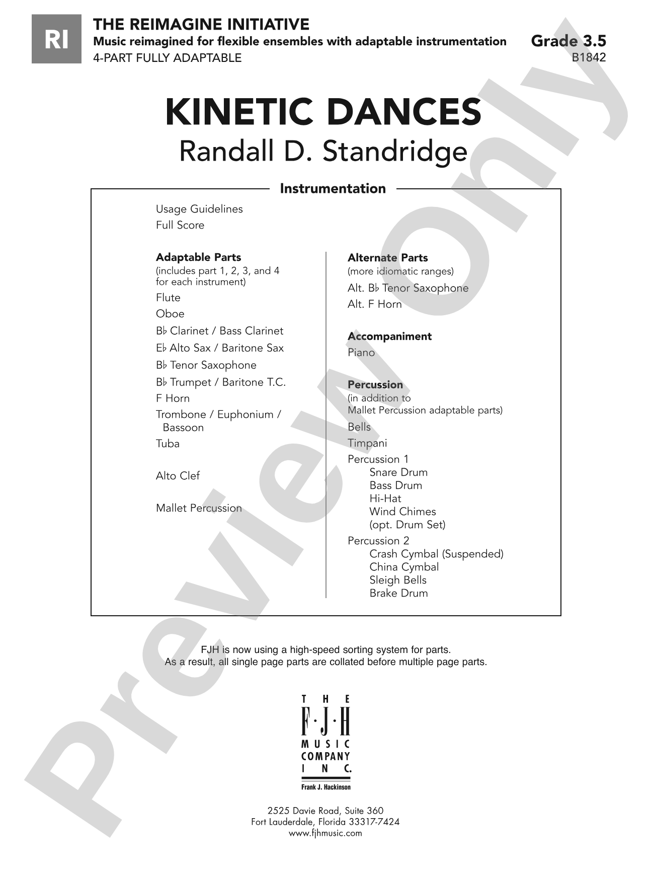 Kinetic Dances: Flexible Band/String Ensemble Score & Parts