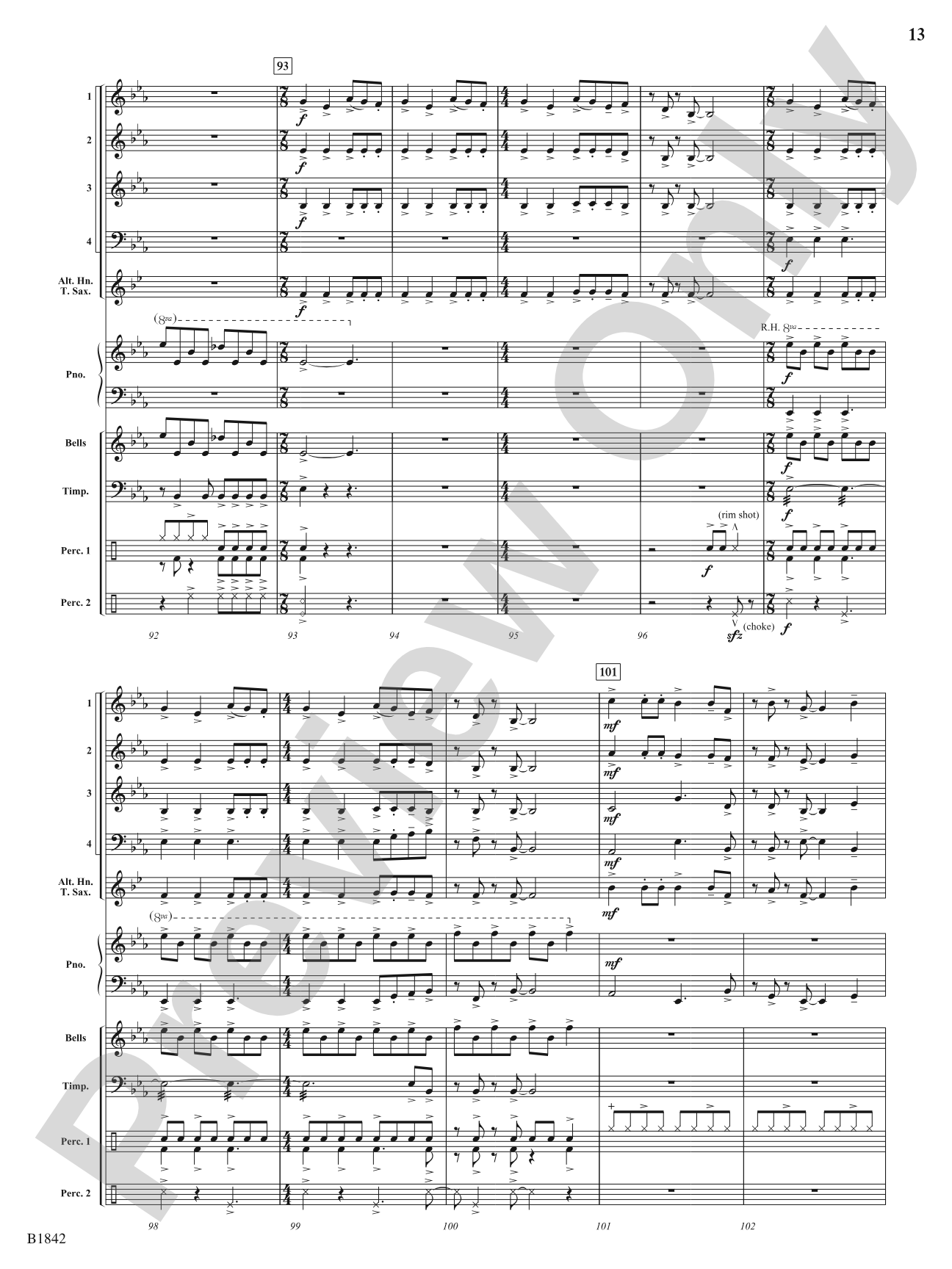 Kinetic Dances: Flexible Band/String Ensemble Score & Parts