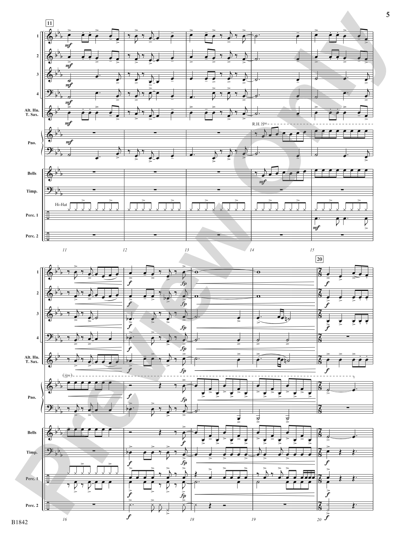 Kinetic Dances: Flexible Band/String Ensemble Score & Parts