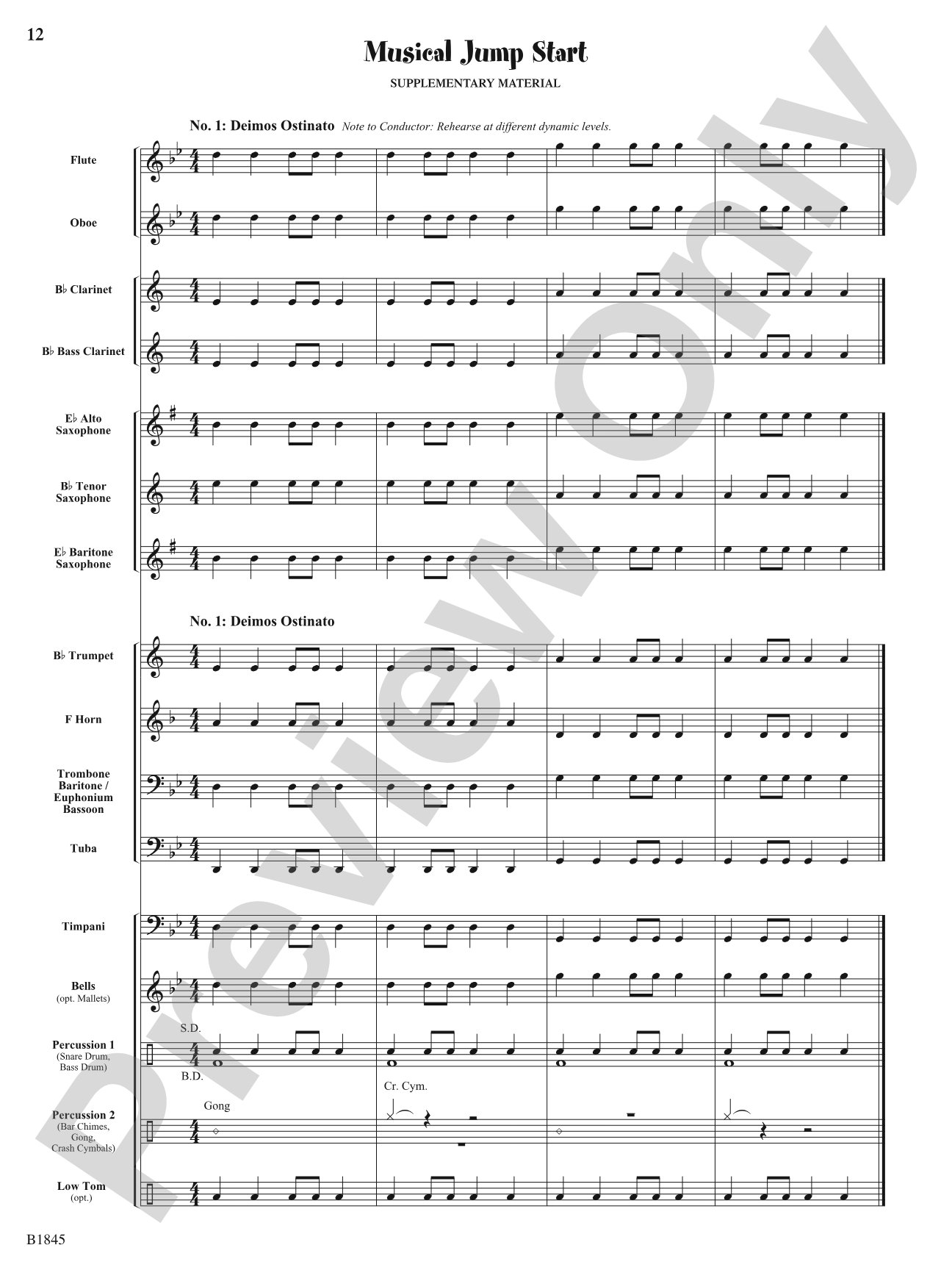 Deimos (Bringer of Terror): Concert Band Conductor Score & Parts
