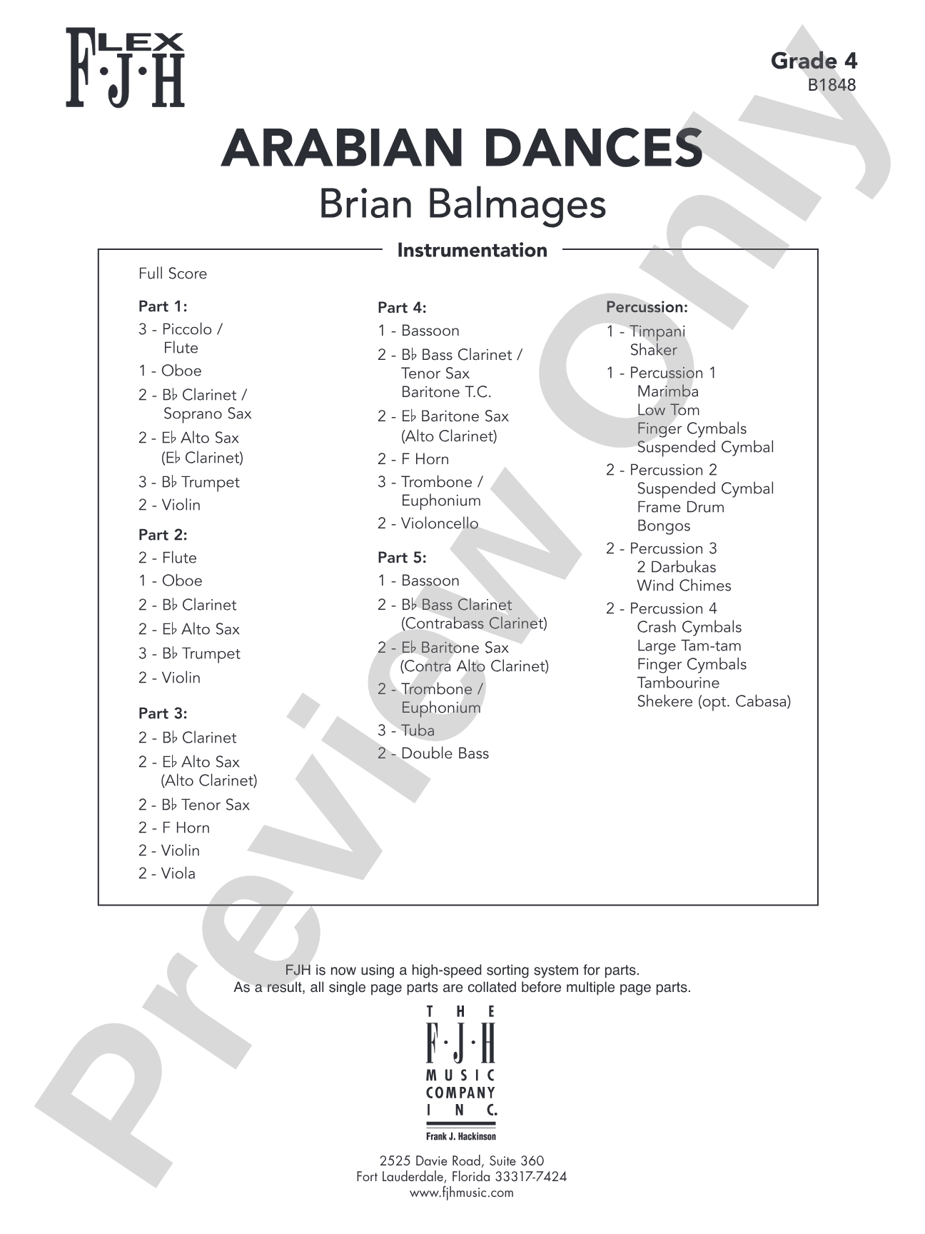 Arabian Dances: Flexible Band/String Ensemble Score & Parts