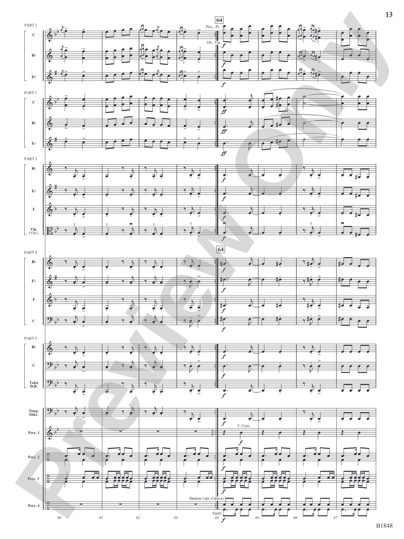 Arabian Dances: Flexible Band/String Ensemble Score & Parts