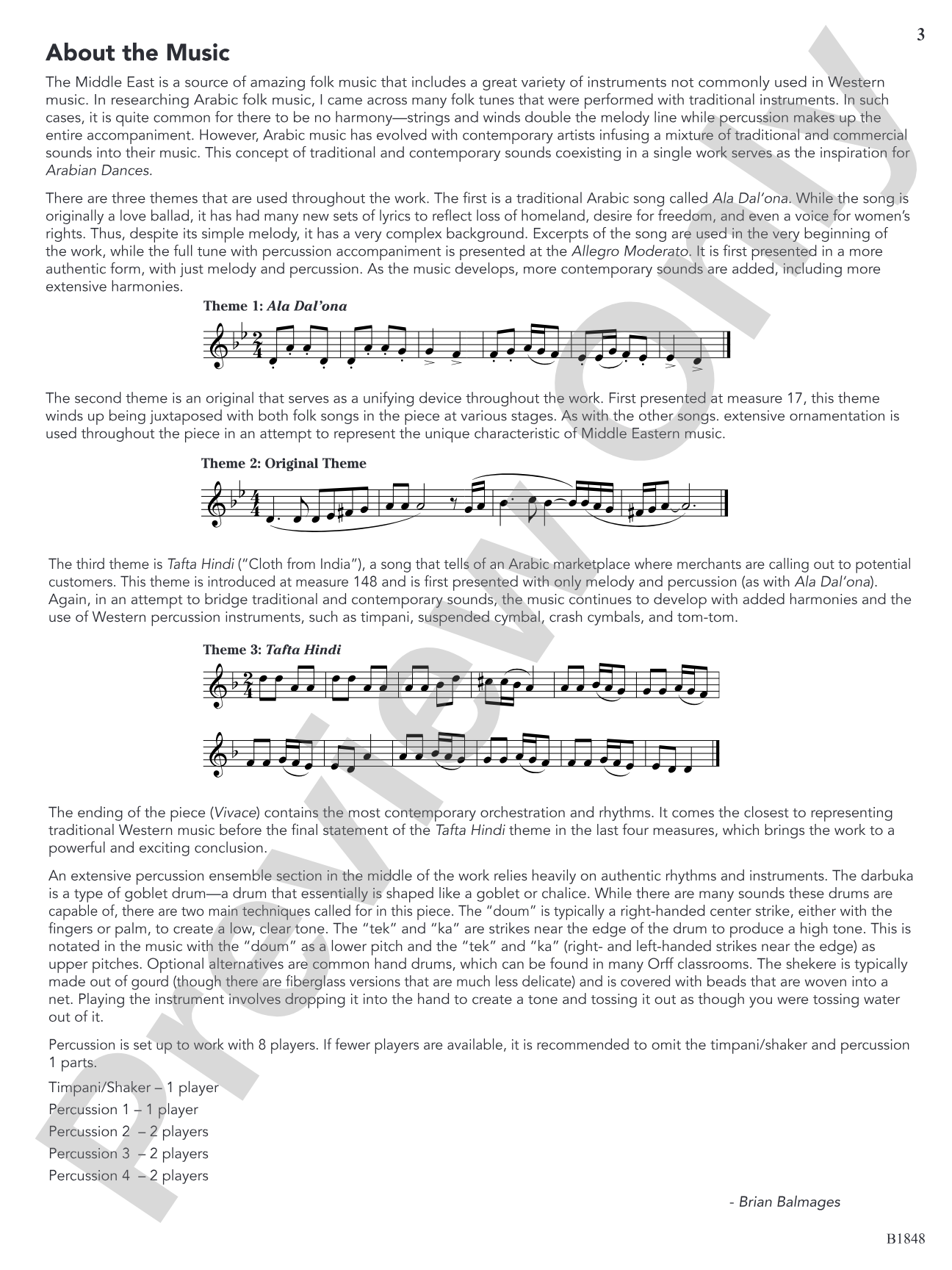 Arabian Dances: Flexible Band/String Ensemble Score & Parts
