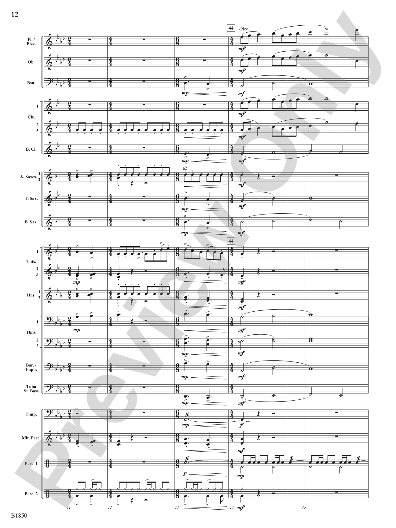 Nightride: Concert Band Conductor Score & Parts