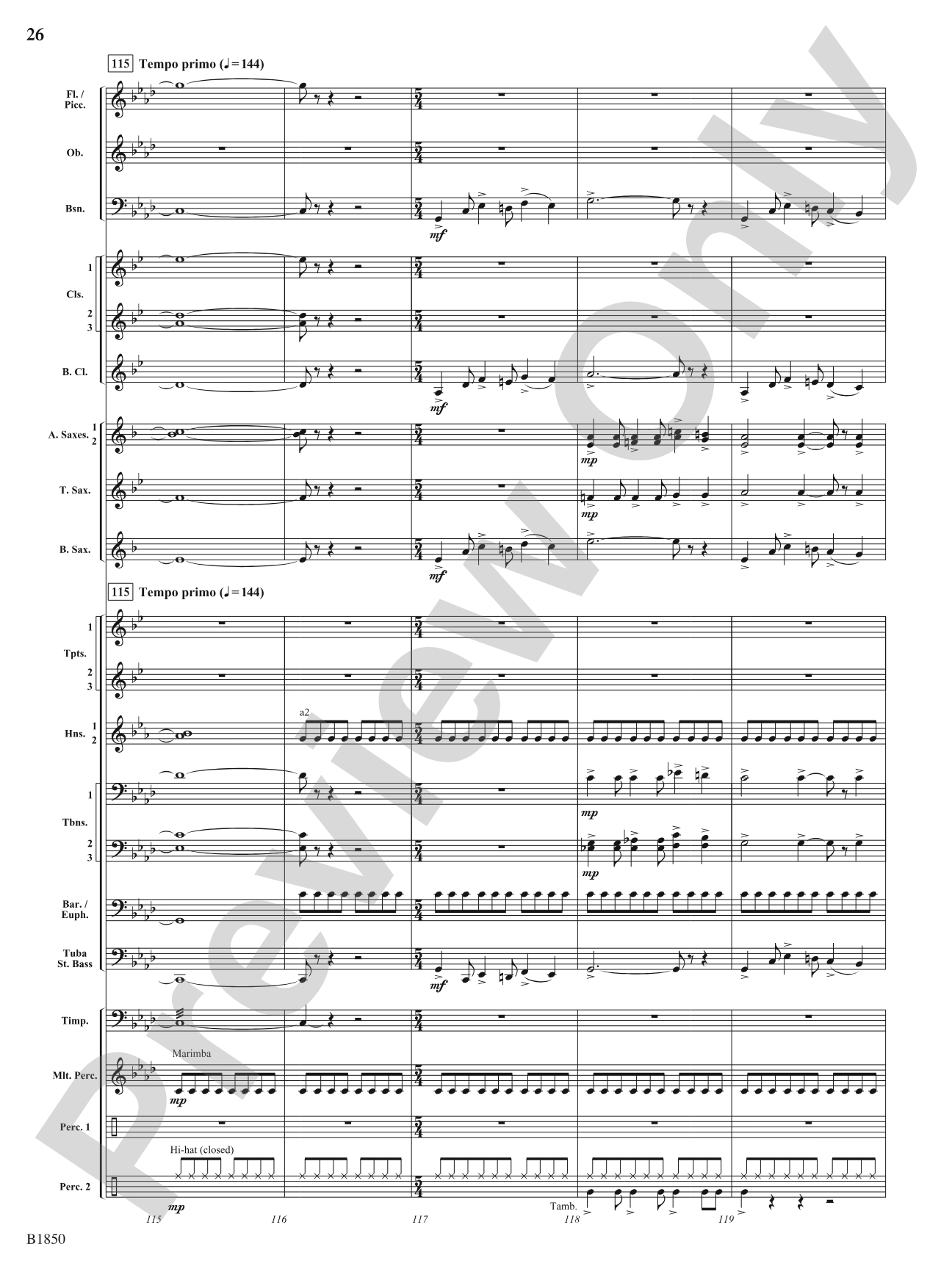 Nightride: Concert Band Conductor Score & Parts