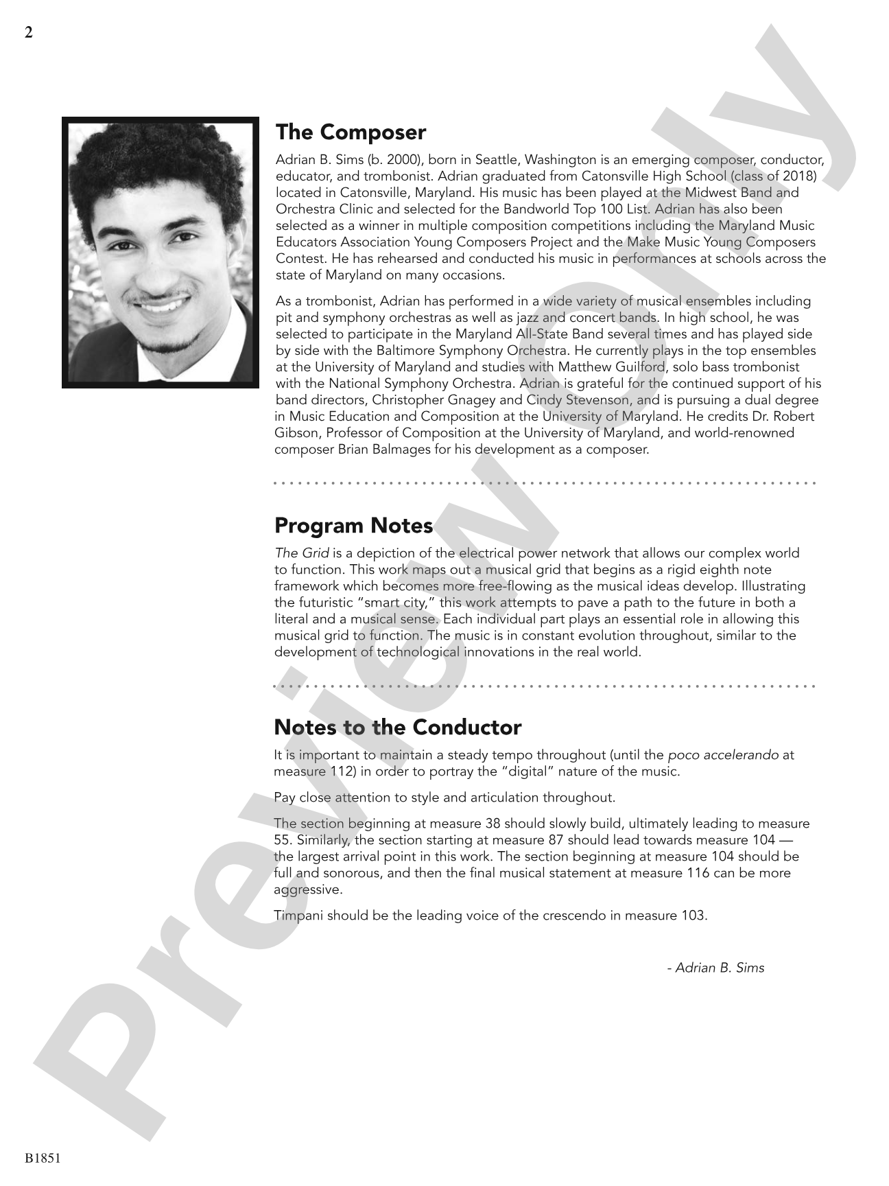 The Grid: Concert Band Conductor Score & Parts