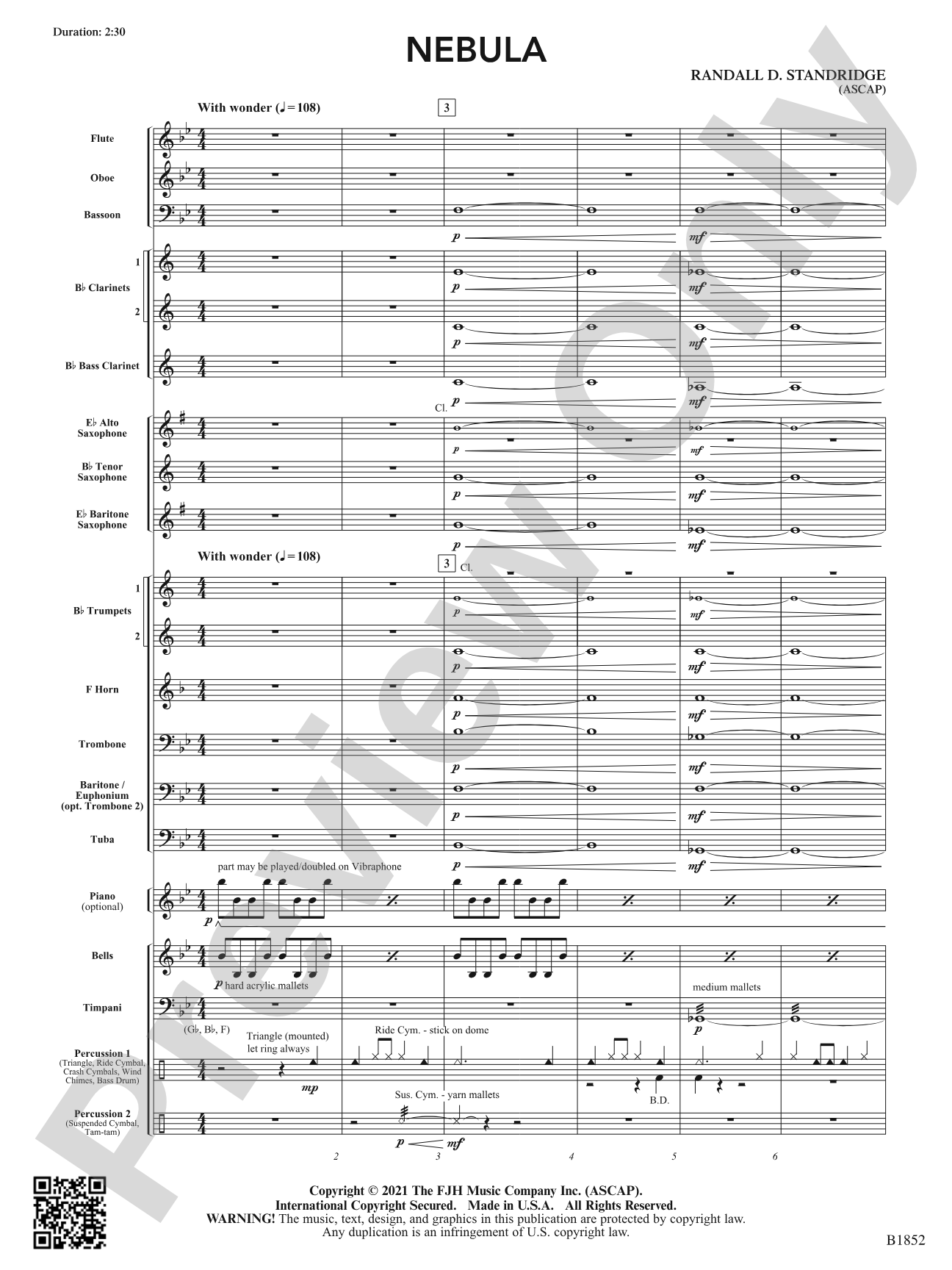 Nebula: Concert Band Conductor Score & Parts