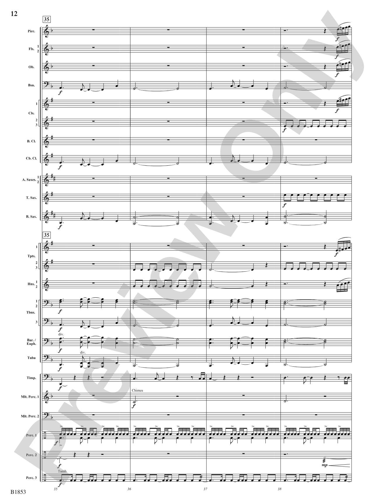Breaking Through: Concert Band Conductor Score & Parts
