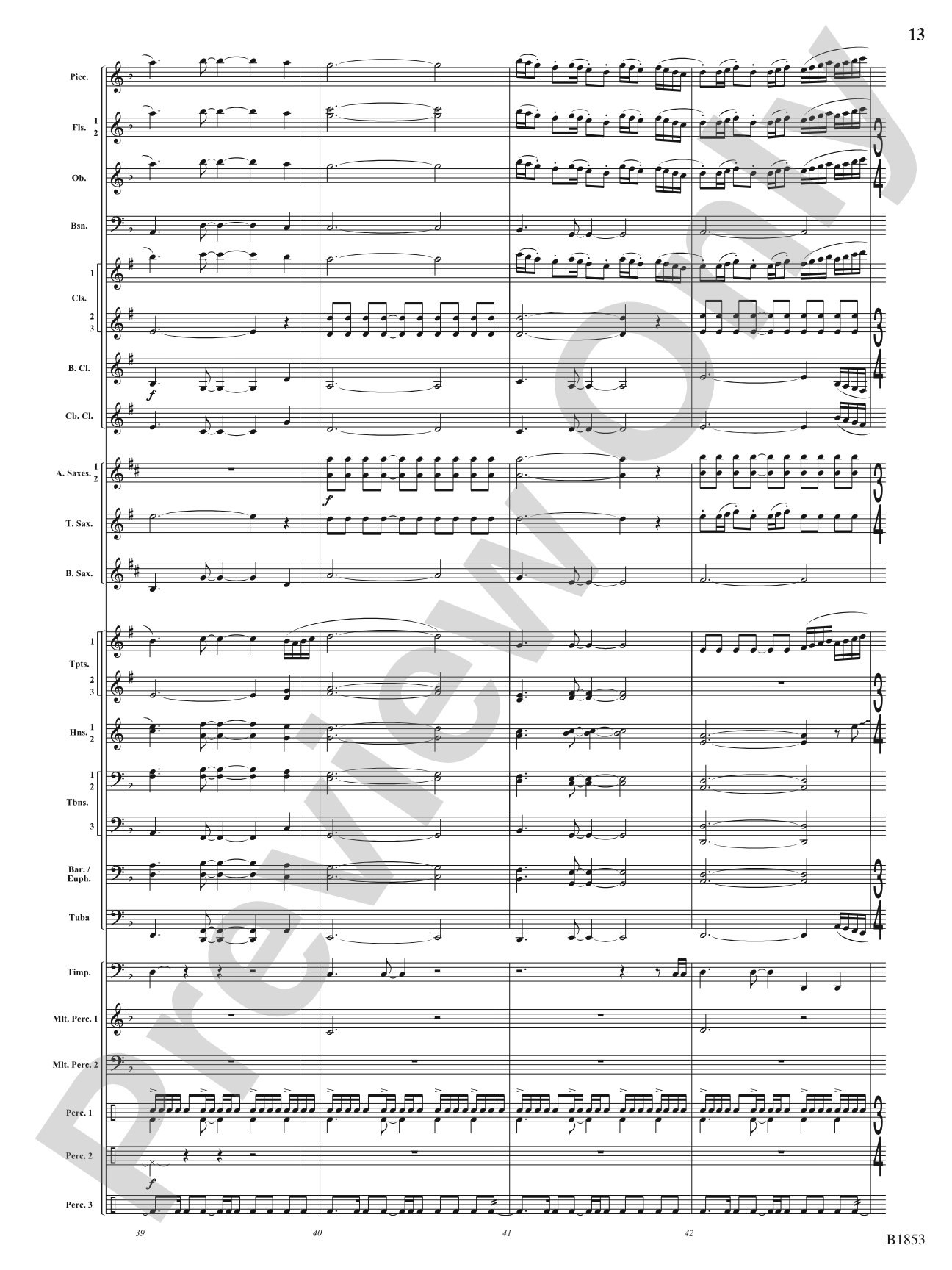 Breaking Through: Concert Band Conductor Score & Parts