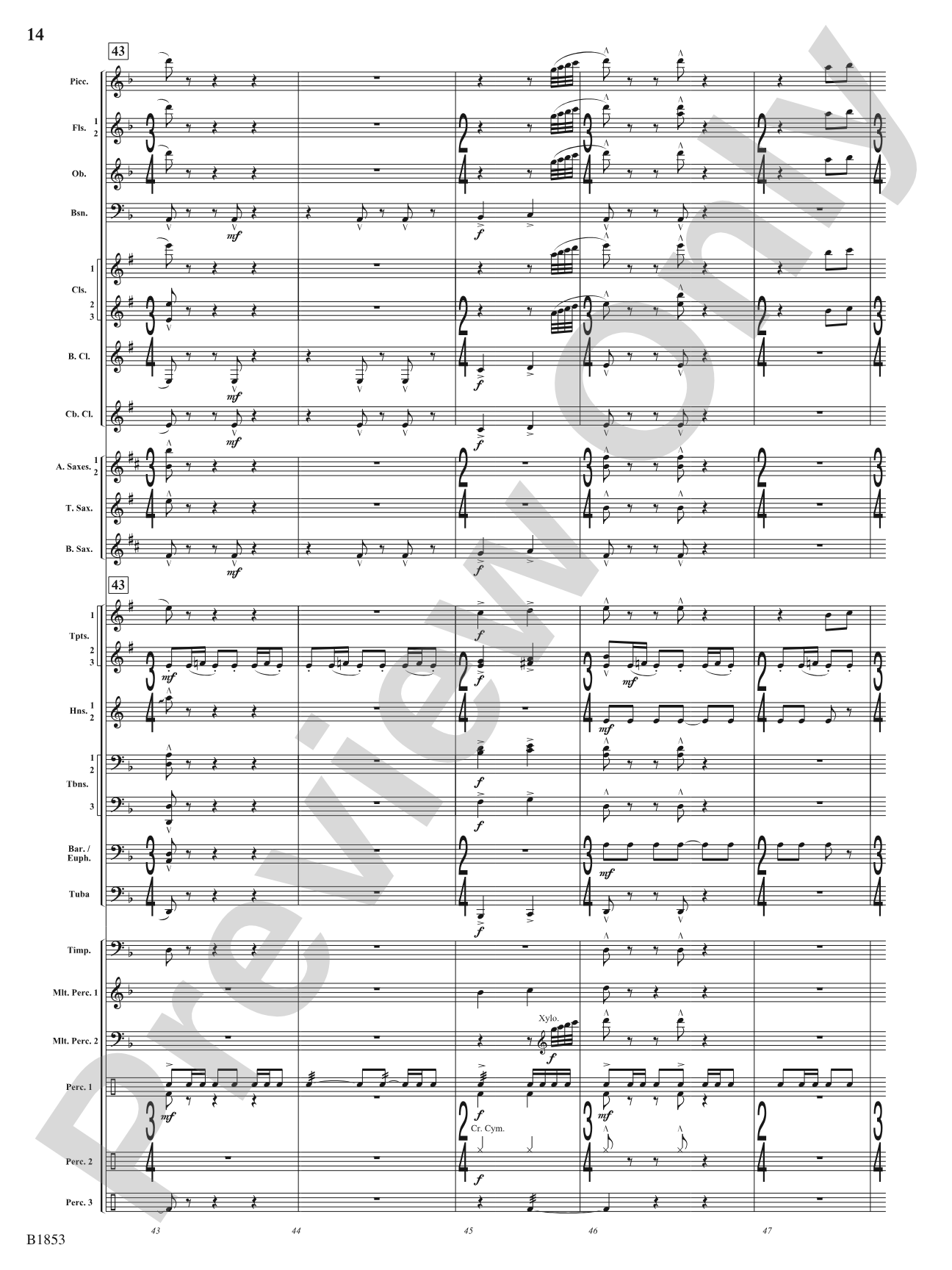 Breaking Through: Concert Band Conductor Score & Parts