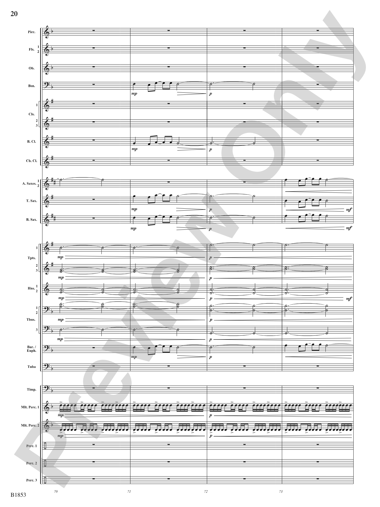 Breaking Through: Concert Band Conductor Score & Parts