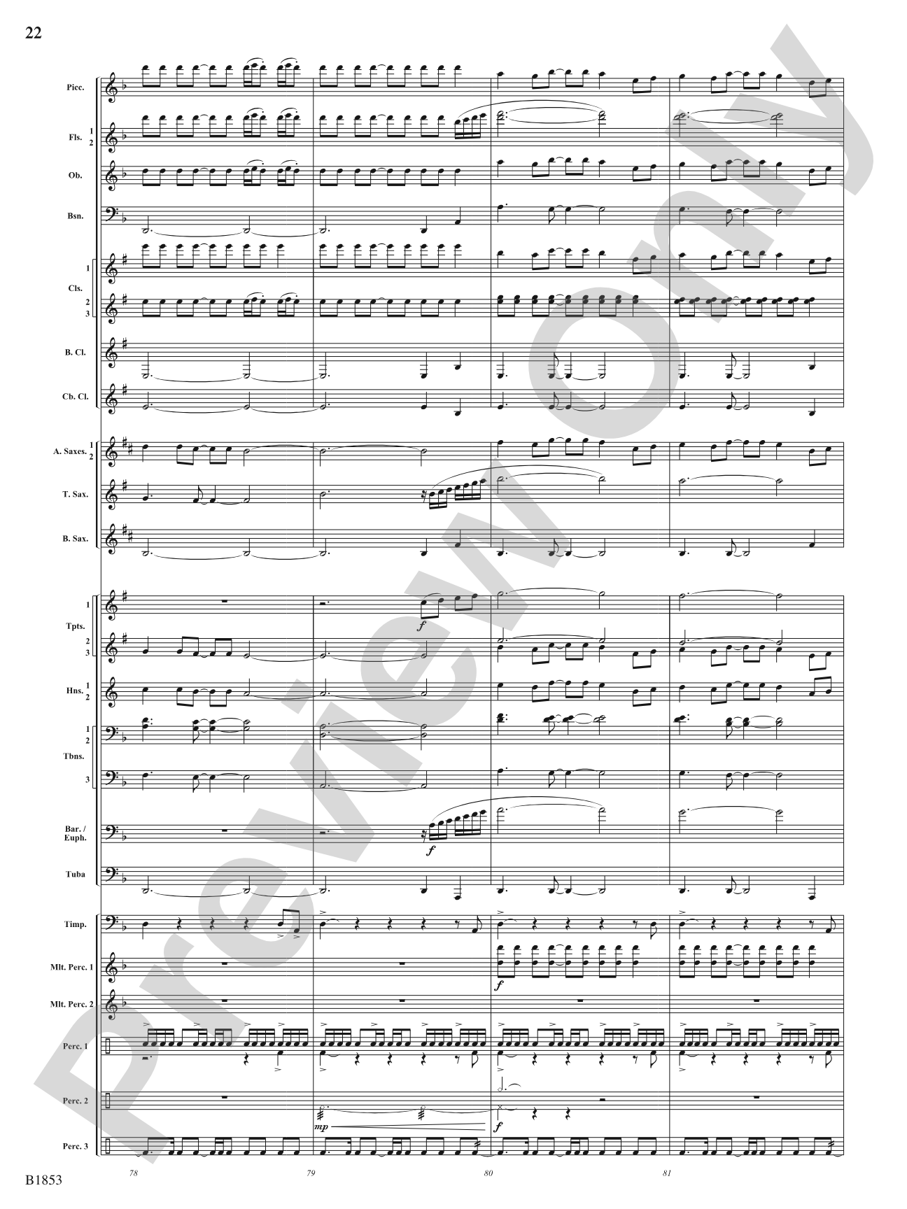 Breaking Through: Concert Band Conductor Score & Parts