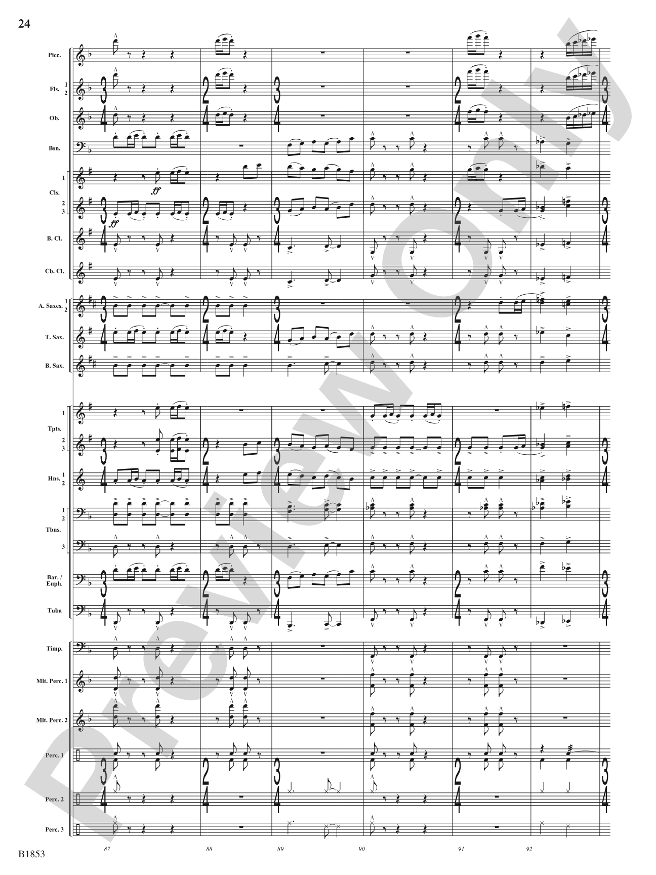 Breaking Through: Concert Band Conductor Score & Parts
