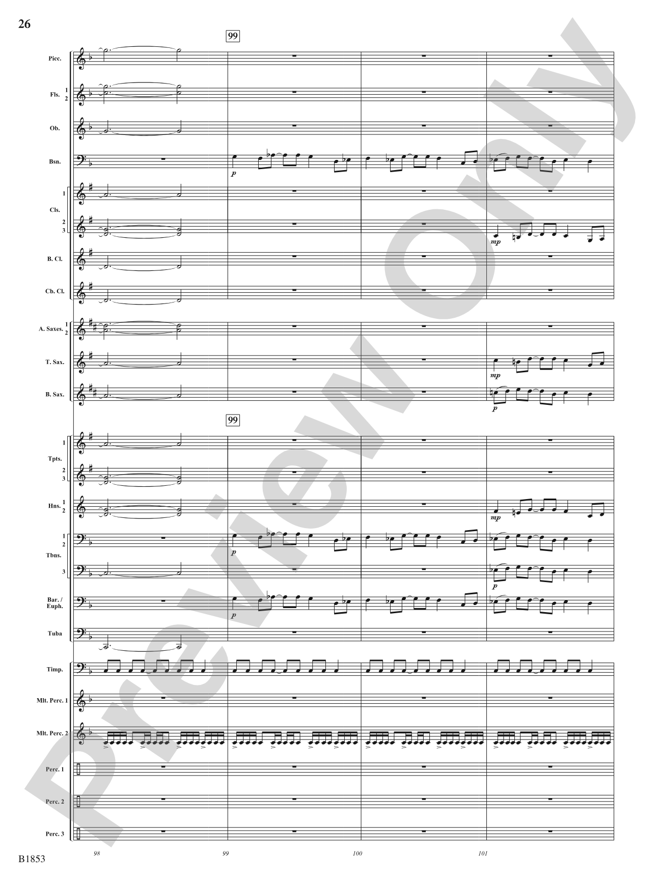 Breaking Through: Concert Band Conductor Score & Parts