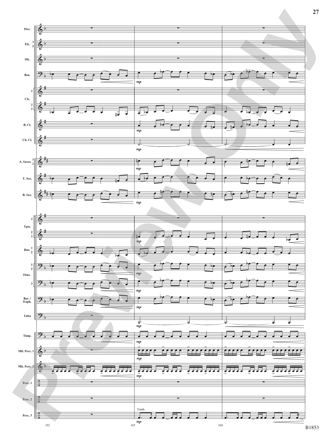 Breaking Through: Concert Band Conductor Score & Parts