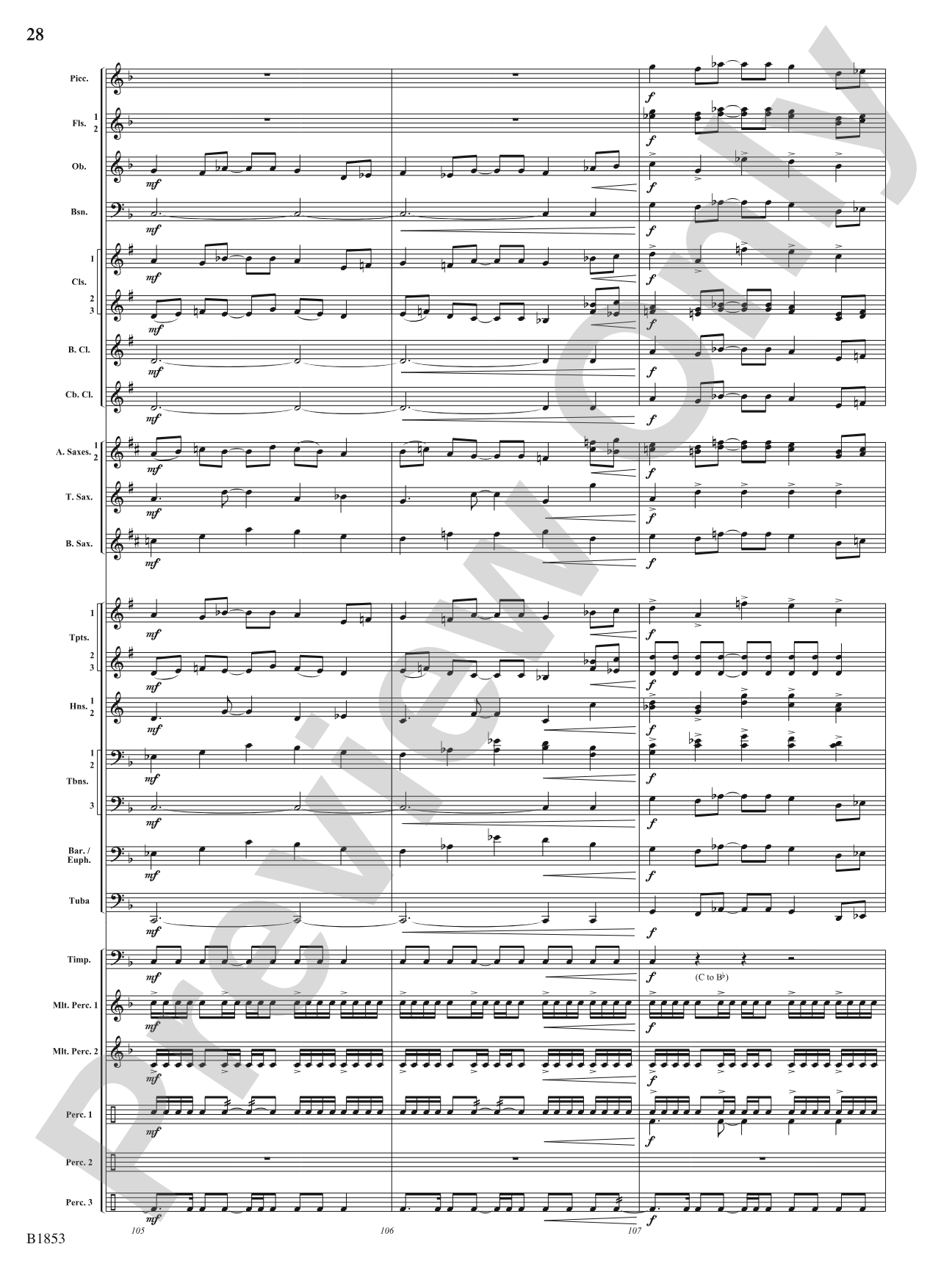 Breaking Through: Concert Band Conductor Score & Parts
