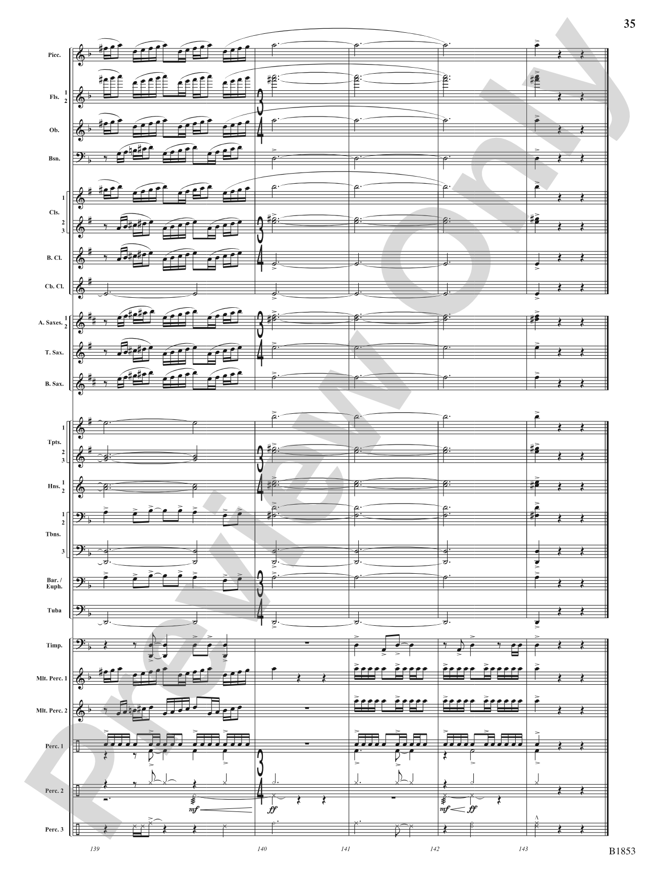Breaking Through: Concert Band Conductor Score & Parts