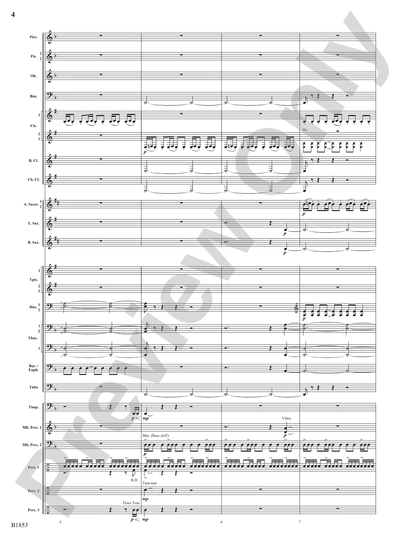Breaking Through: Concert Band Conductor Score & Parts