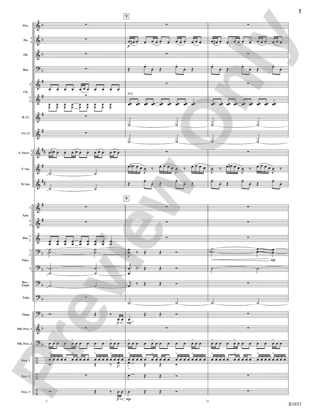 Breaking Through: Concert Band Conductor Score & Parts