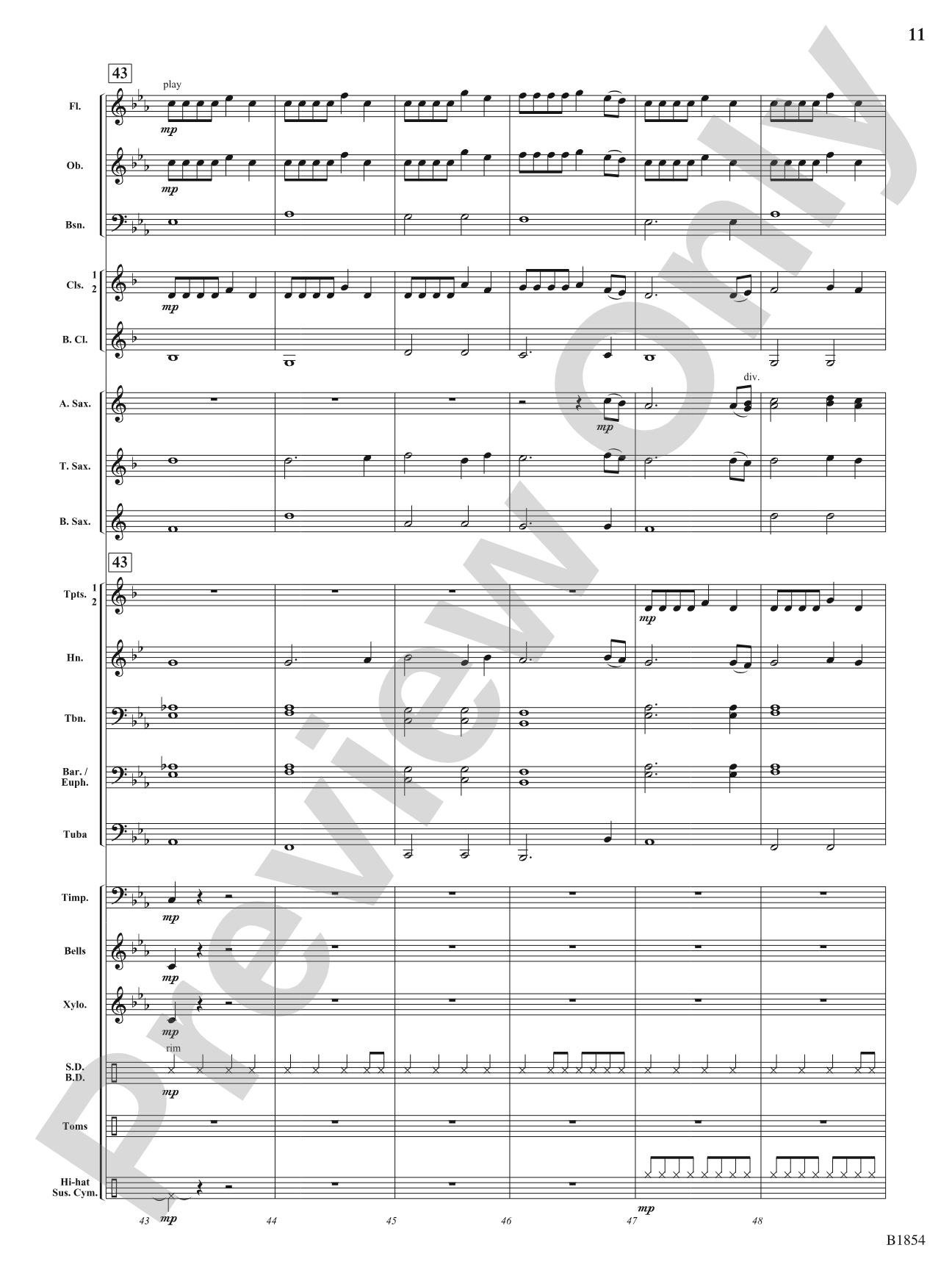 A Builder's Dream: Score