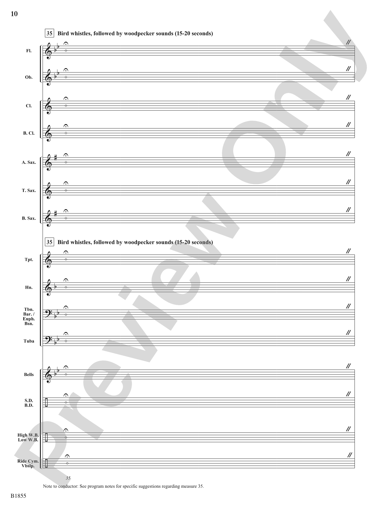 Woodpecker Convention (Wood Block Feature): Concert Band Conductor Score & Parts
