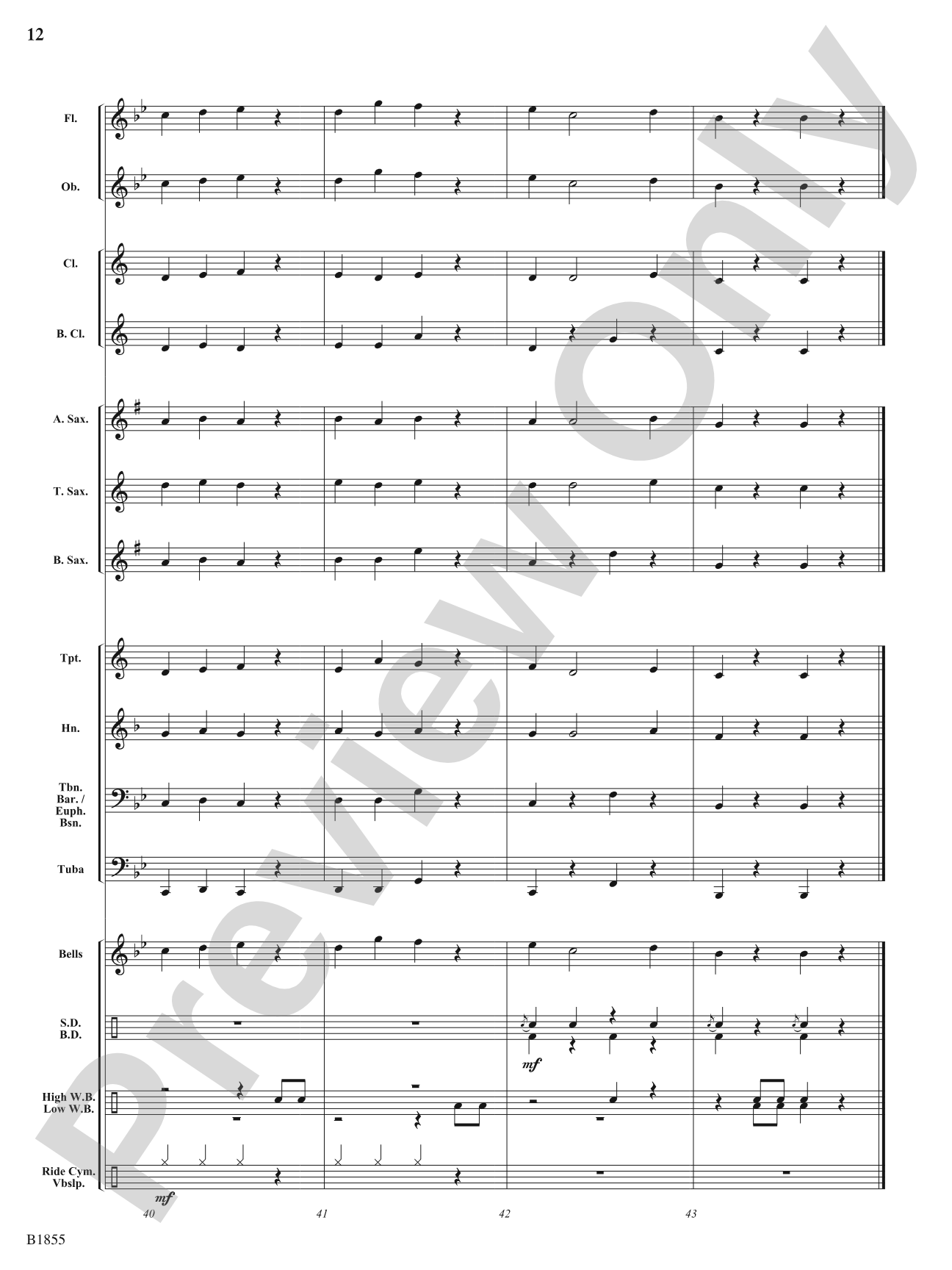 Woodpecker Convention (Wood Block Feature): Concert Band Conductor Score & Parts