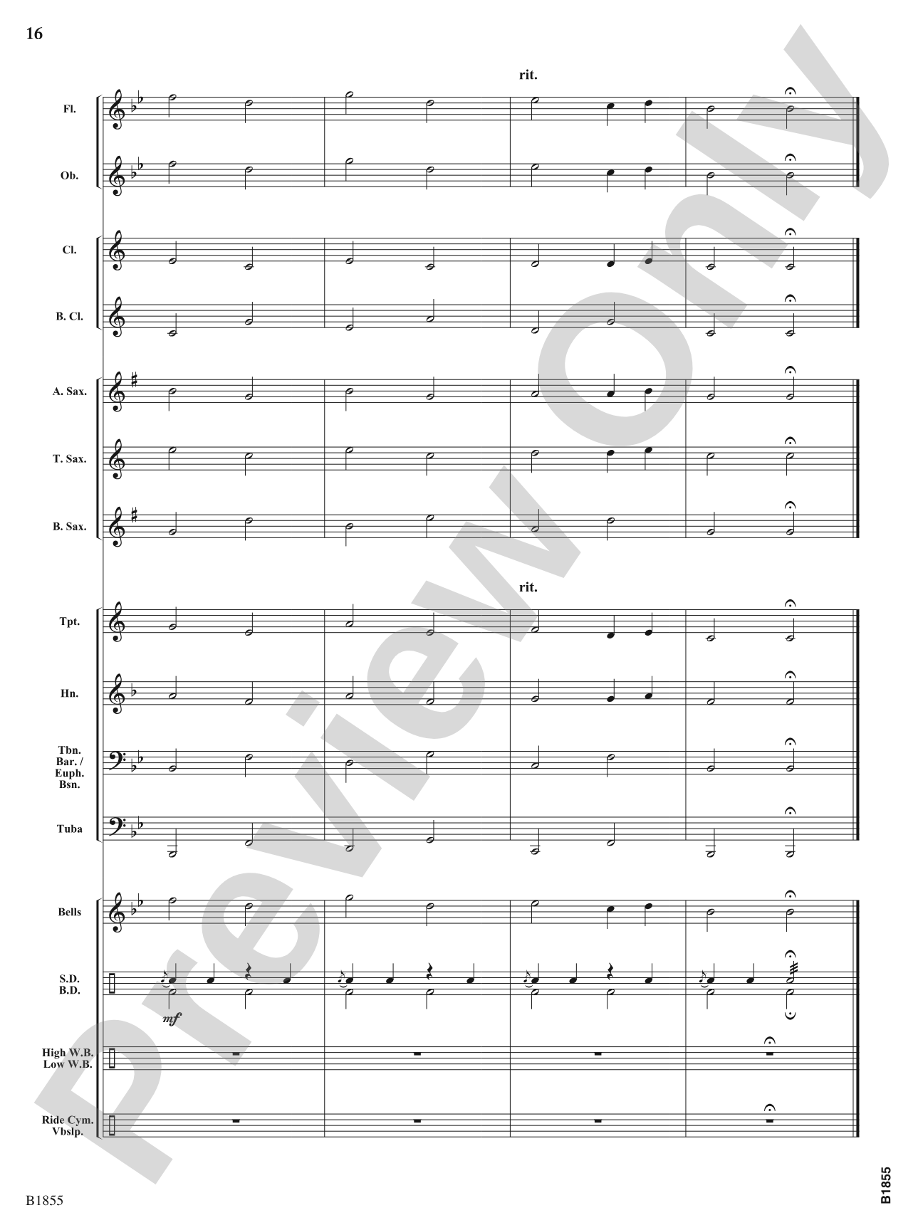 Woodpecker Convention (Wood Block Feature): Concert Band Conductor Score & Parts