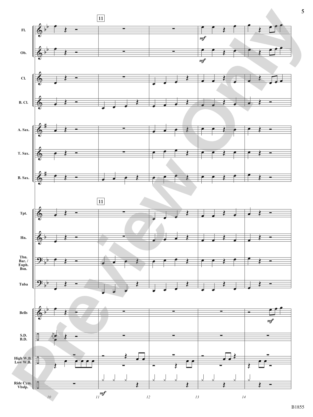 Woodpecker Convention (Wood Block Feature): Concert Band Conductor Score & Parts
