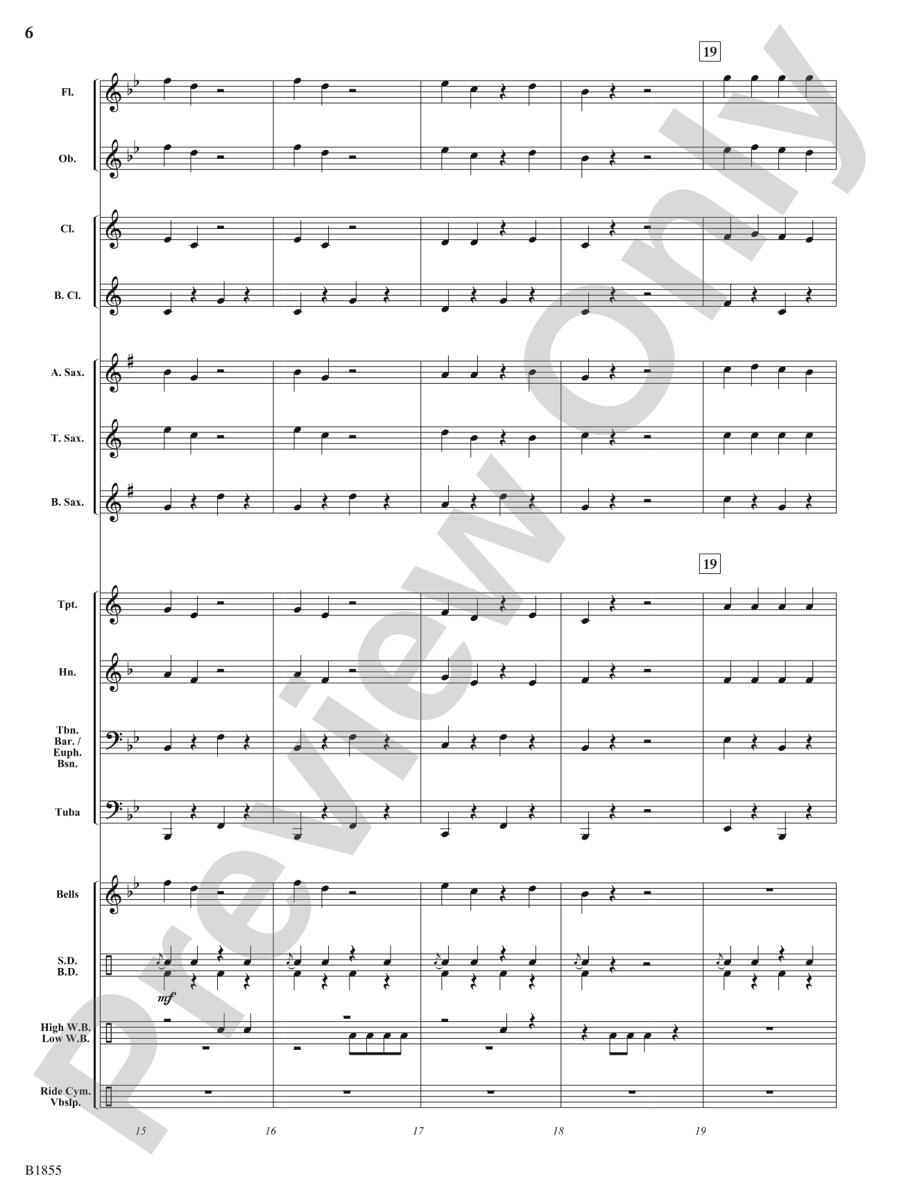 Woodpecker Convention (Wood Block Feature): Concert Band Conductor Score & Parts