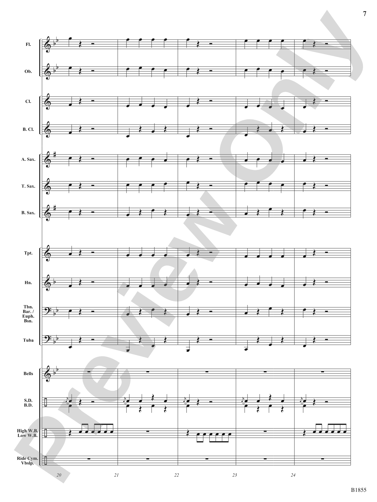 Woodpecker Convention (Wood Block Feature): Concert Band Conductor Score & Parts