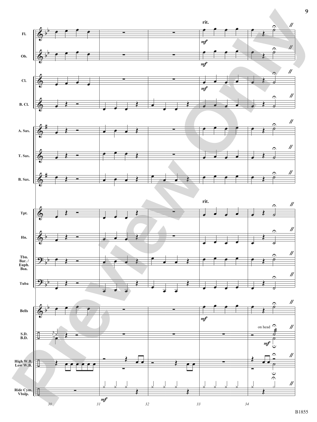 Woodpecker Convention (Wood Block Feature): Concert Band Conductor Score & Parts