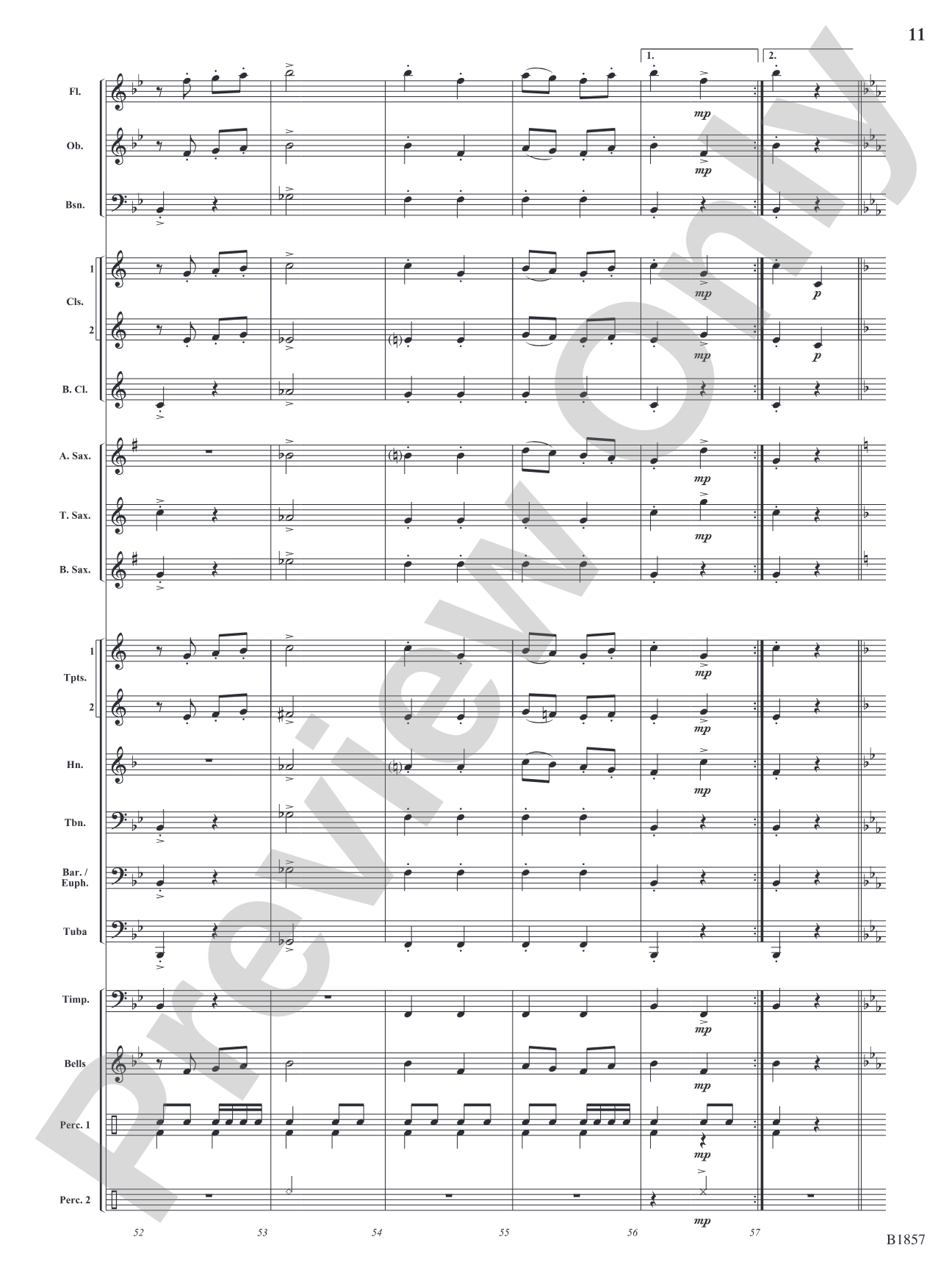 The Hoofbeat: Concert Band Conductor Score & Parts