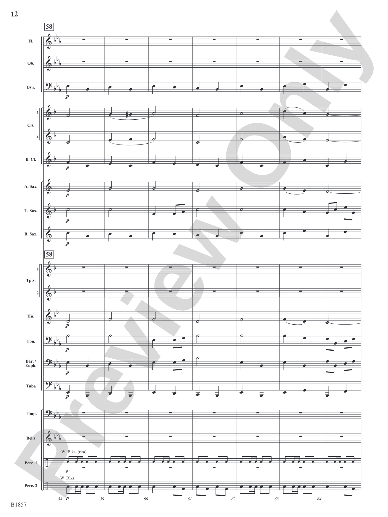 The Hoofbeat: Concert Band Conductor Score & Parts