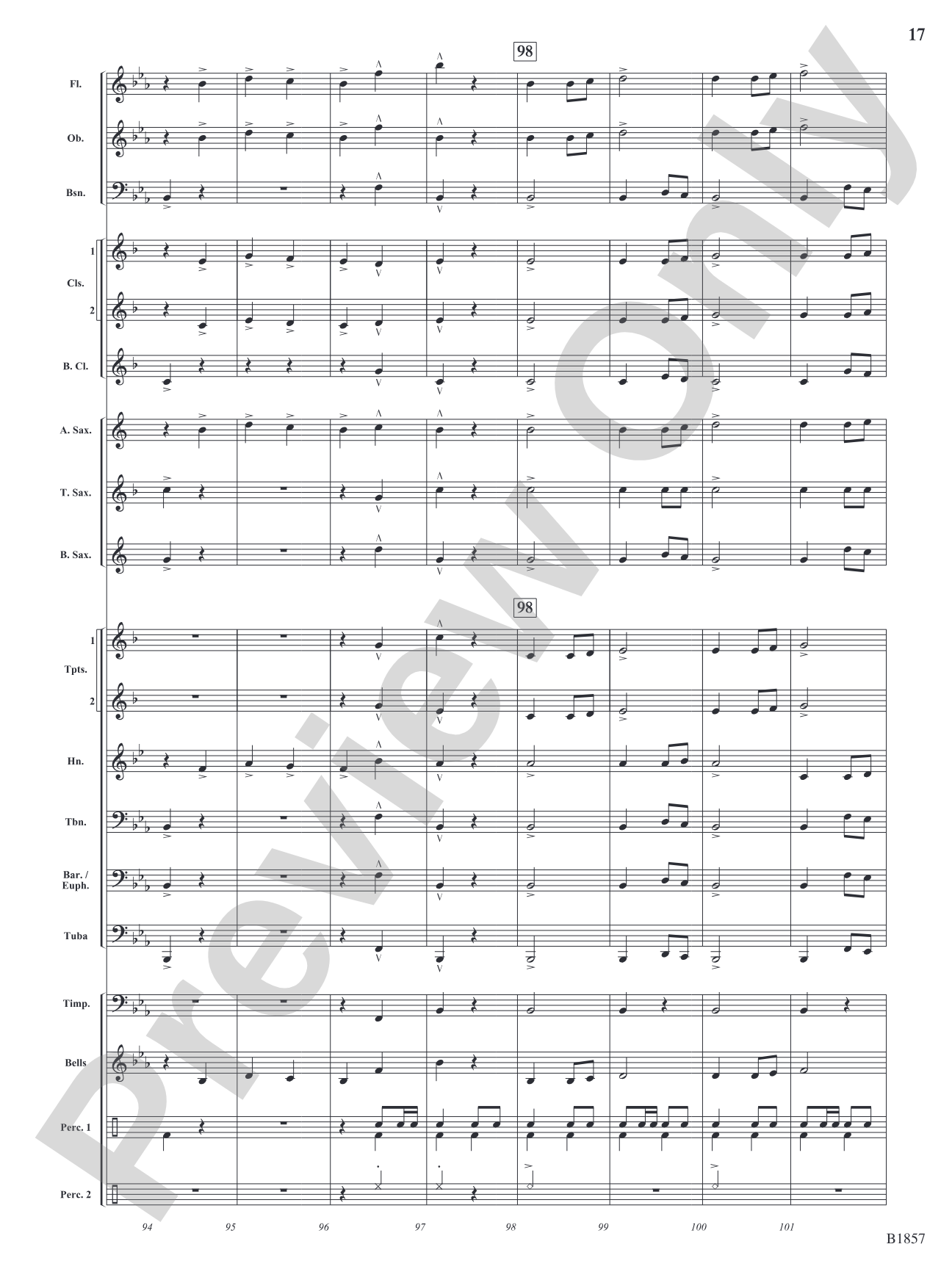 The Hoofbeat: Concert Band Conductor Score & Parts