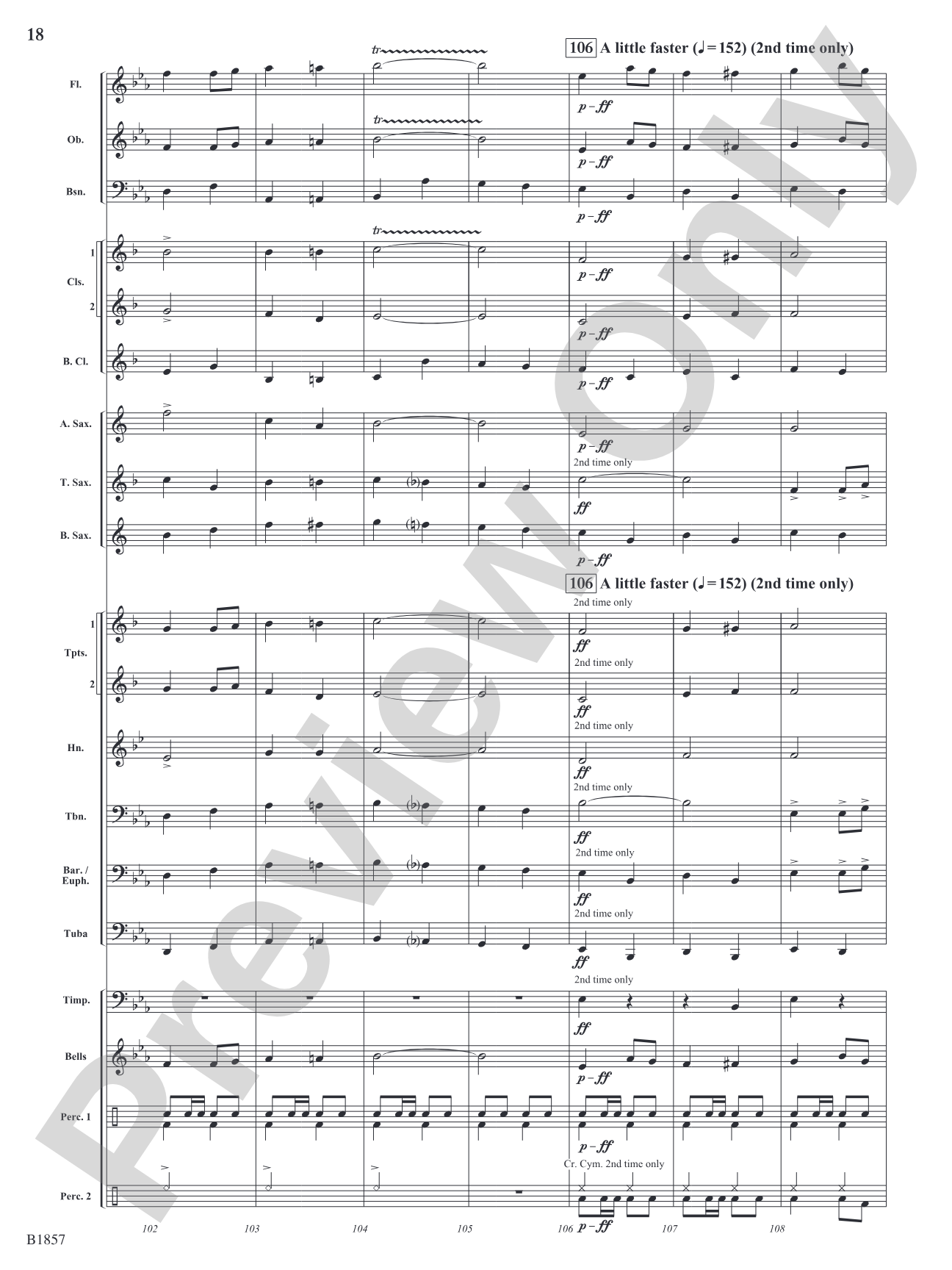 The Hoofbeat: Concert Band Conductor Score & Parts