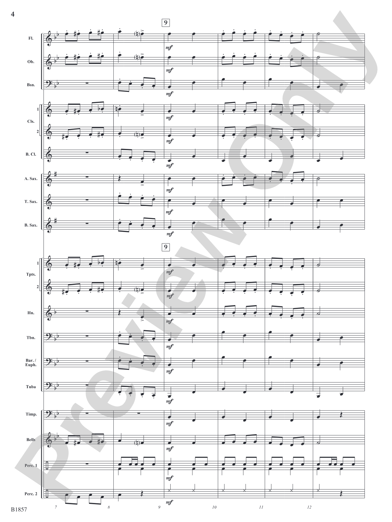 The Hoofbeat: Concert Band Conductor Score & Parts