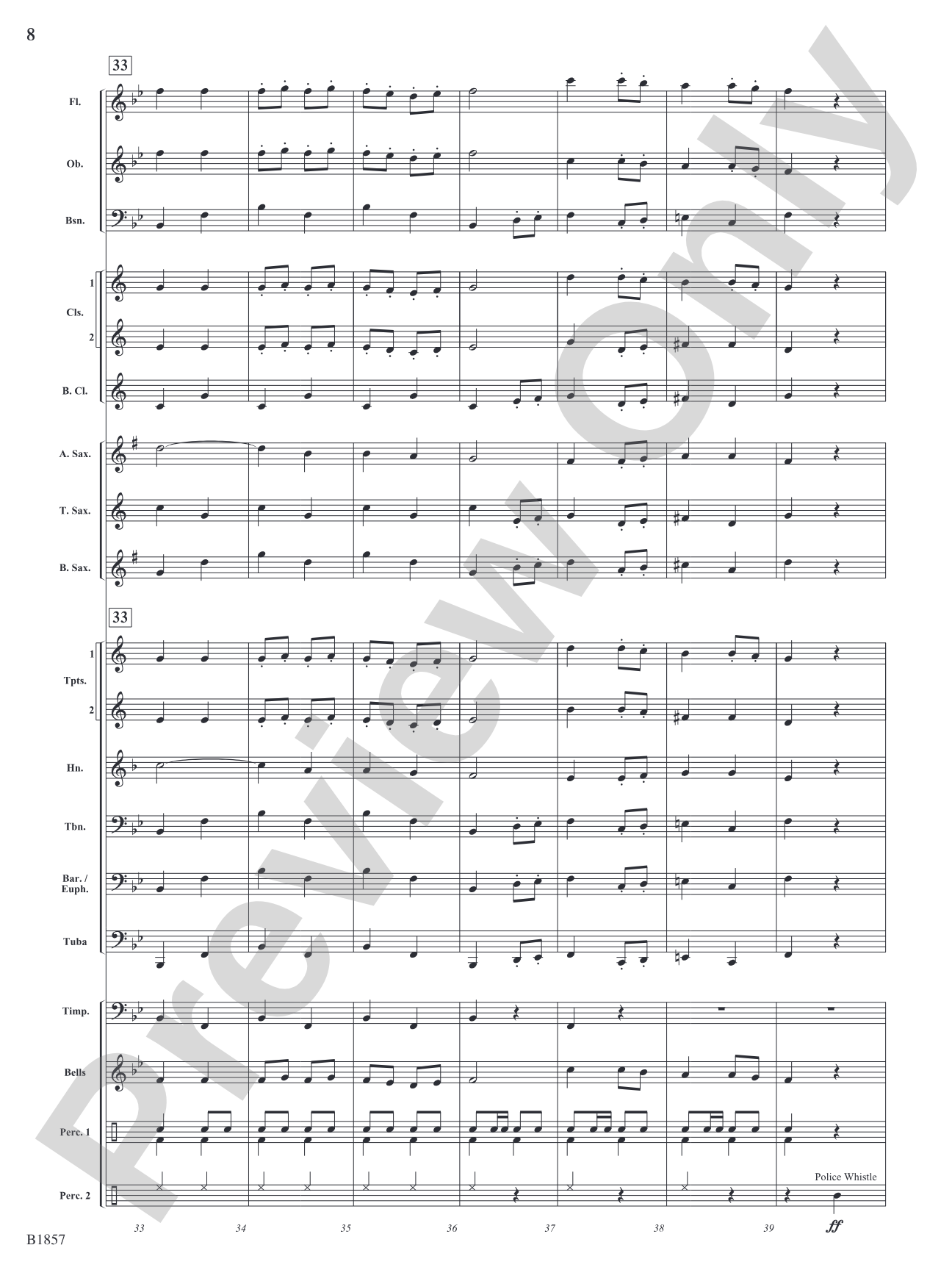 The Hoofbeat: Concert Band Conductor Score & Parts