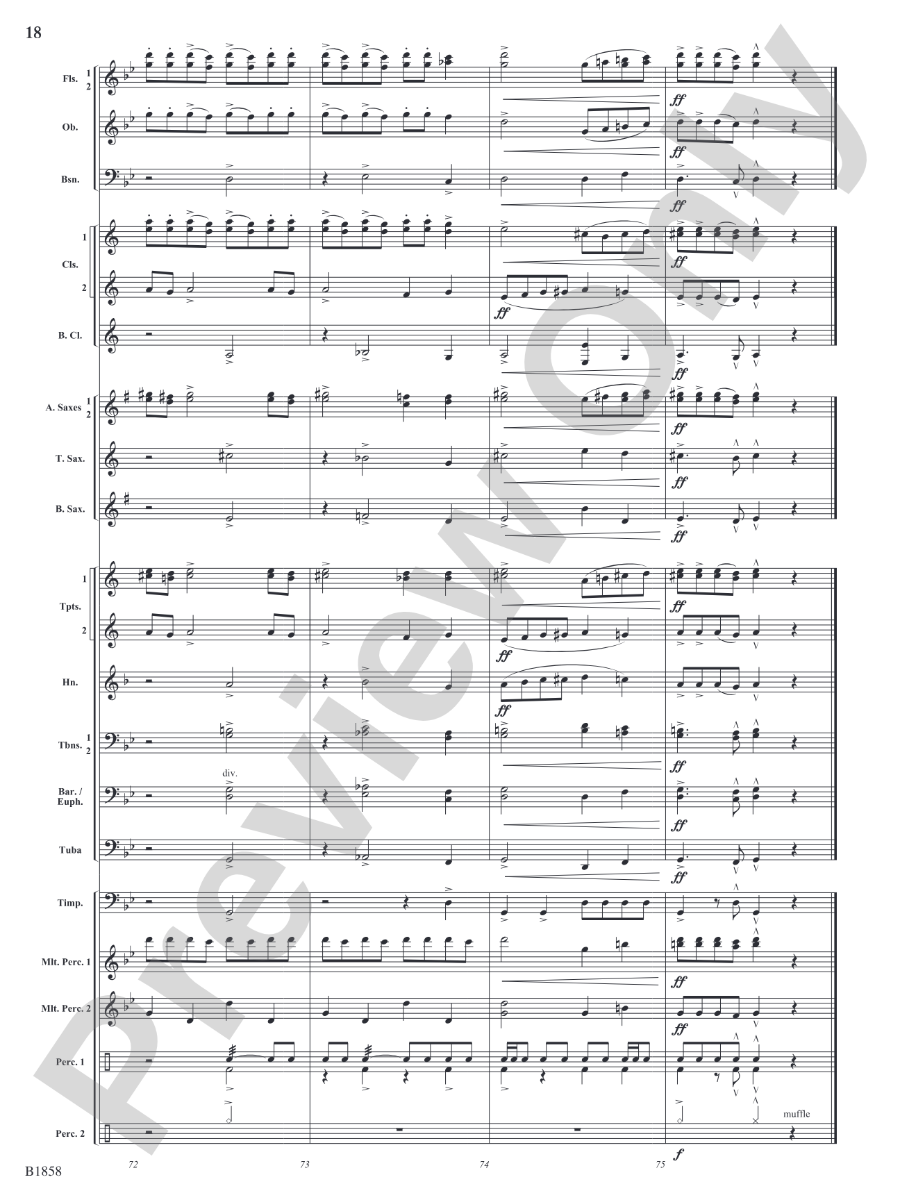 Silversides: Concert Band Conductor Score & Parts