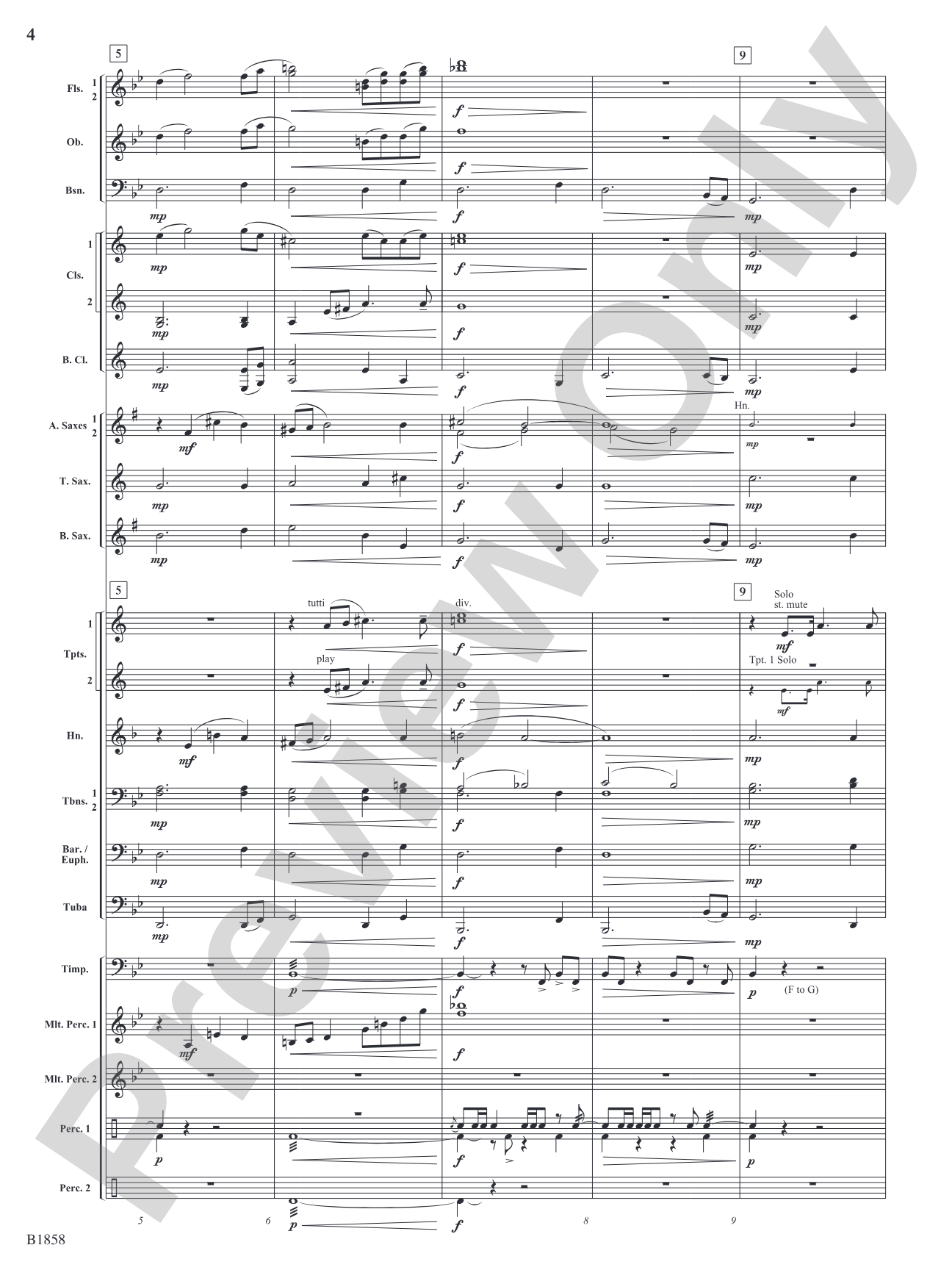 Silversides: Concert Band Conductor Score & Parts