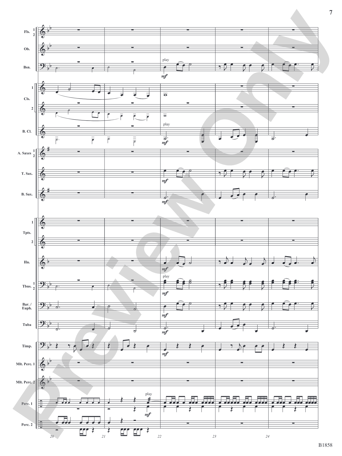 Silversides: Concert Band Conductor Score & Parts