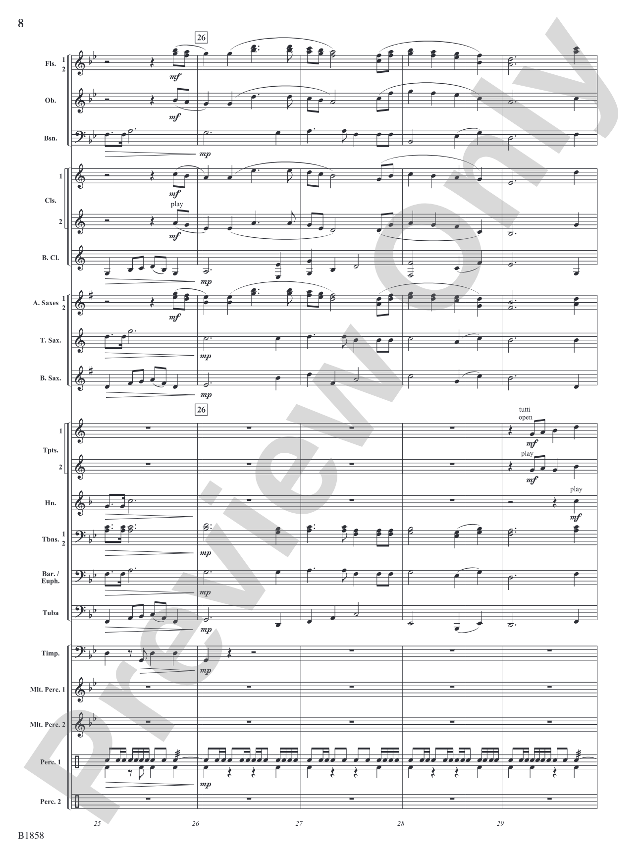 Silversides: Concert Band Conductor Score & Parts