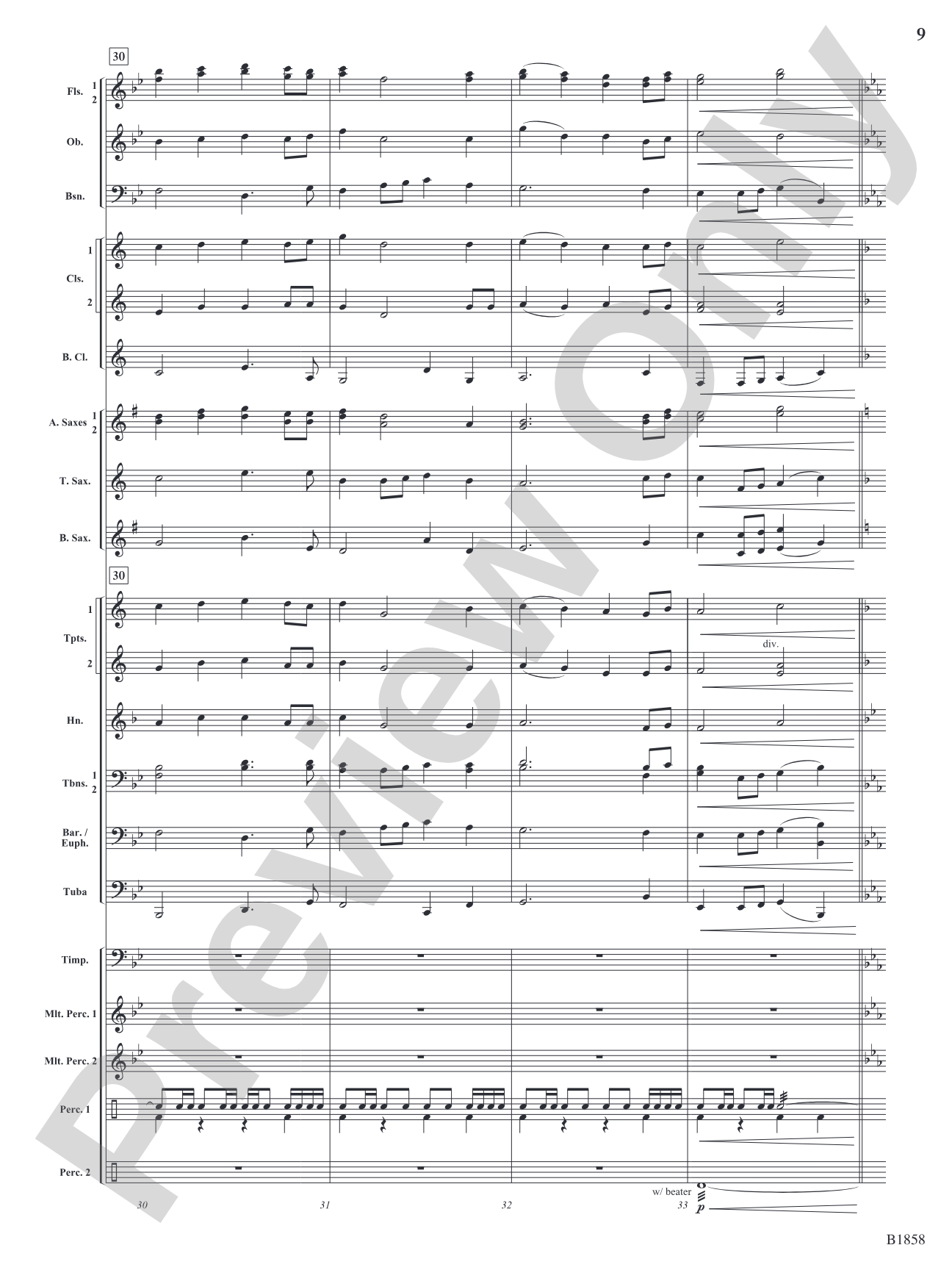 Silversides: Concert Band Conductor Score & Parts