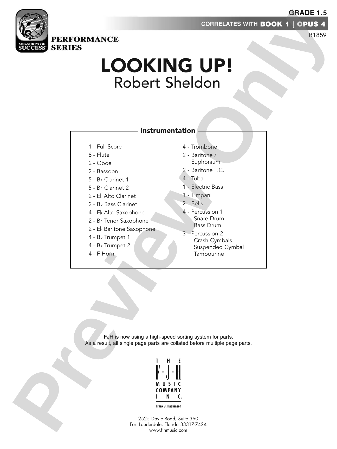 Looking Up!: Concert Band Conductor Score & Parts