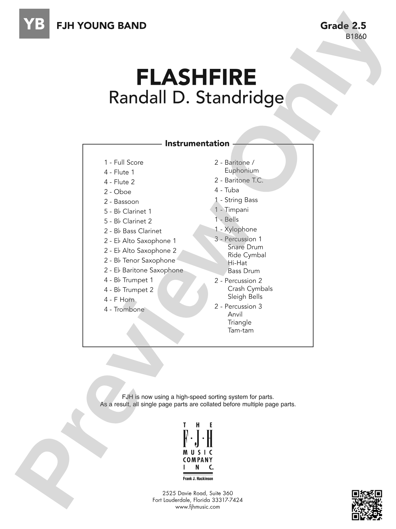 Flashfire: Concert Band Conductor Score & Parts