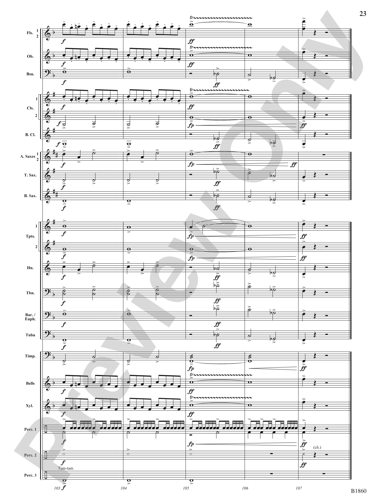 Flashfire: Concert Band Conductor Score & Parts
