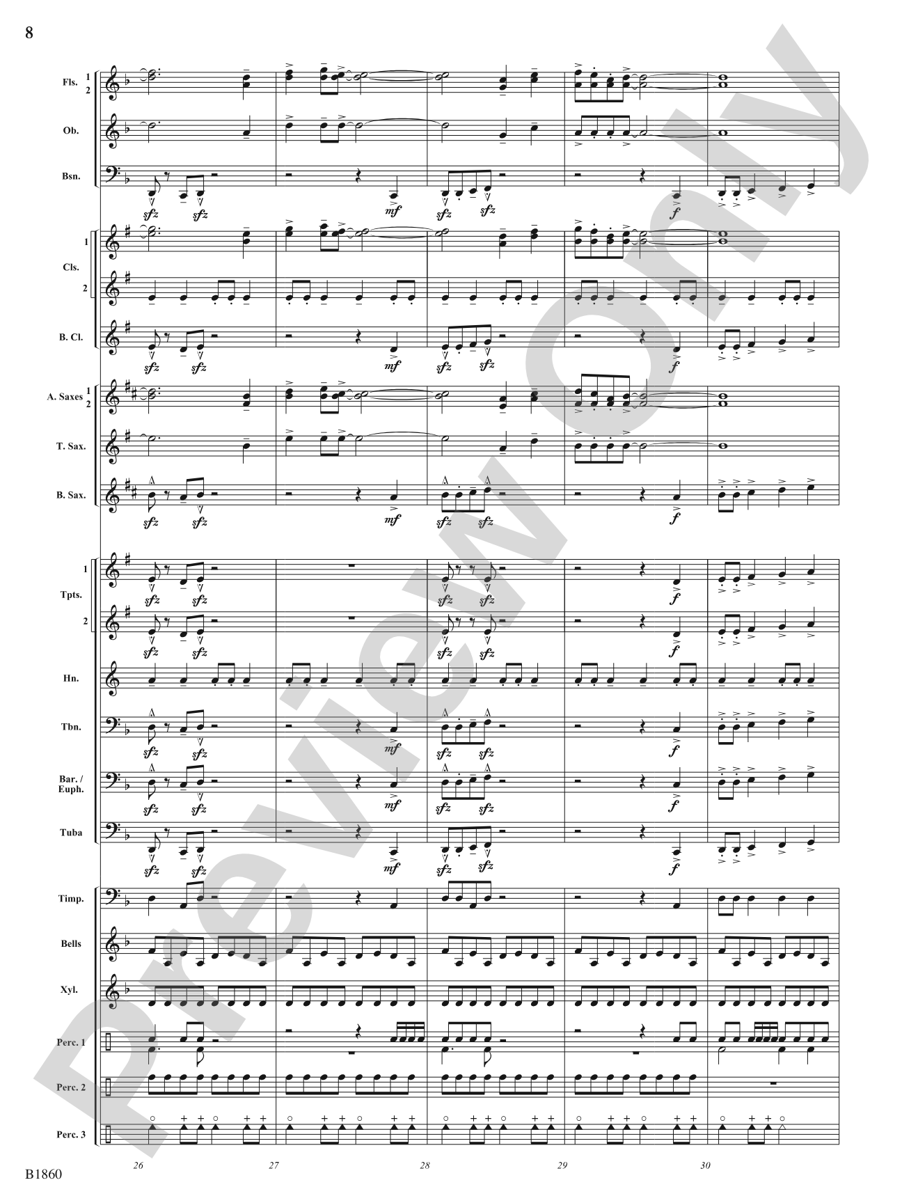 Flashfire: Concert Band Conductor Score & Parts